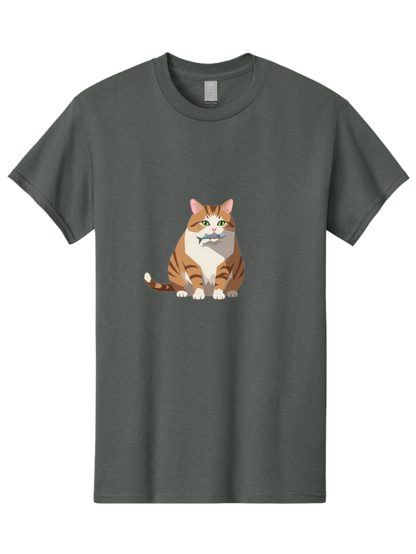 Cat-With-Fish-4 Men'S Graphic Tee, 100% Cotton, Comfortable Casual Summer Wear, Machine Washable, Vintage Camera, Old Camera, Antique Camera, Black Camera, Classic Photography, Photography Equipment, Nostalgic Device, Film Camera, Camera Art Bal992