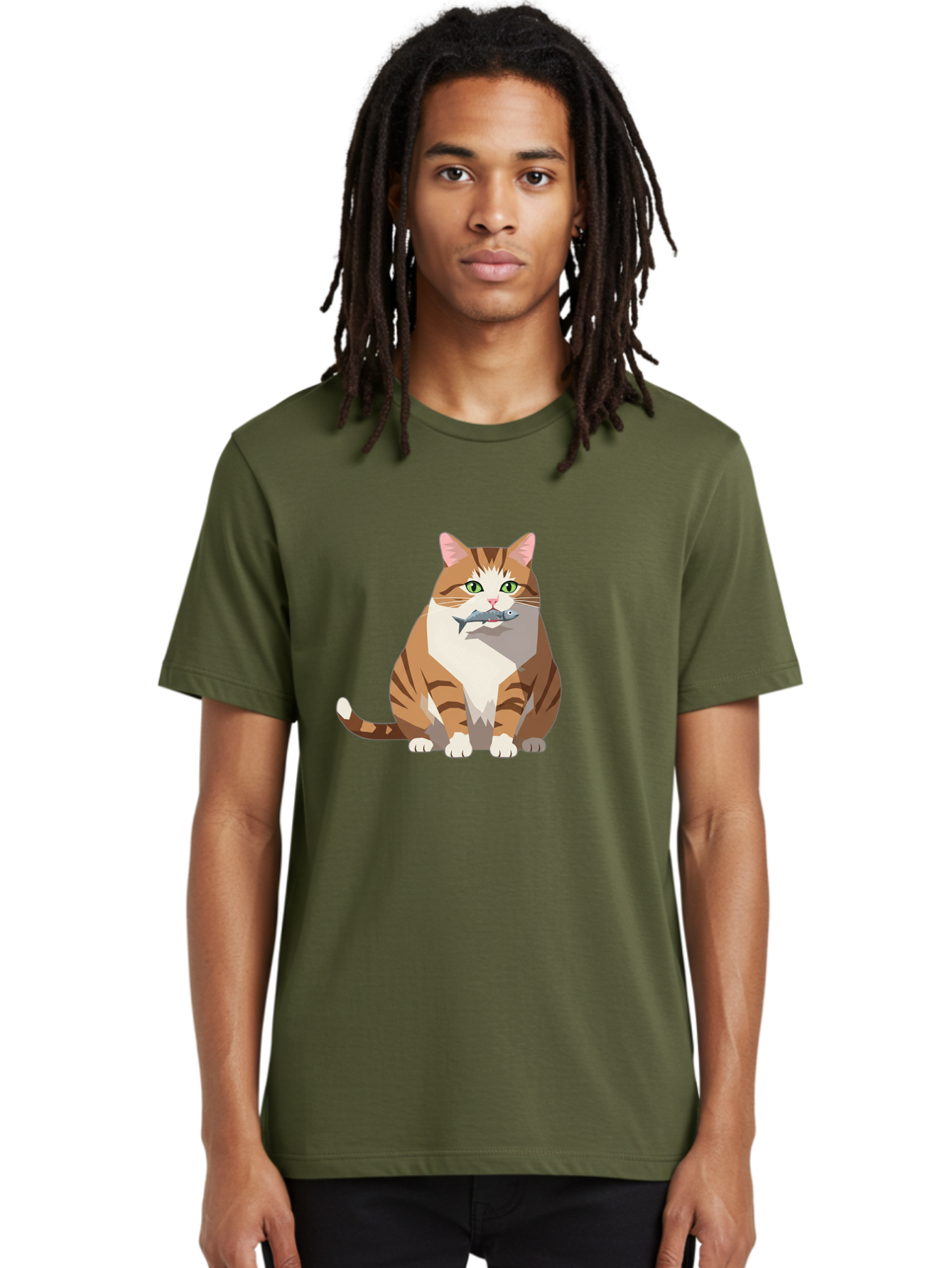 Cat-With-Fish-4 Men'S Graphic Tee, 100% Cotton, Comfortable Casual Summer Wear, Machine Washable, Vintage Camera, Old Camera, Antique Camera, Black Camera, Classic Photography, Photography Equipment, Nostalgic Device, Film Camera, Camera Art Bal992