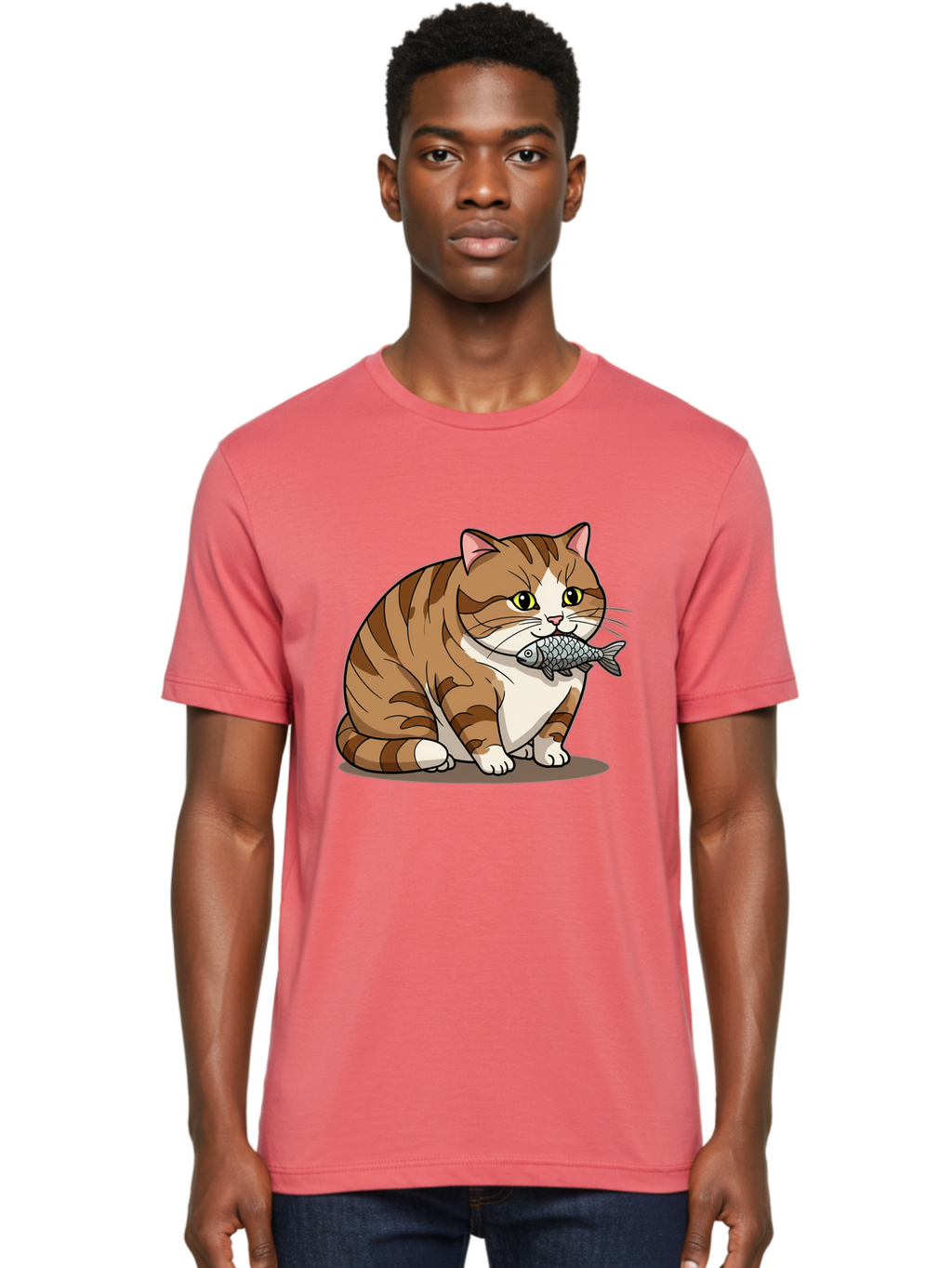 Cat-With-Fish-5 Men'S Graphic Tee, 100% Cotton, Comfortable Casual Summer Wear, Machine Washable, Vintage Camera, Old Camera, Antique Camera, Black Camera, Classic Photography, Photography Equipment, Nostalgic Device, Film Camera, Camera Art Bal993