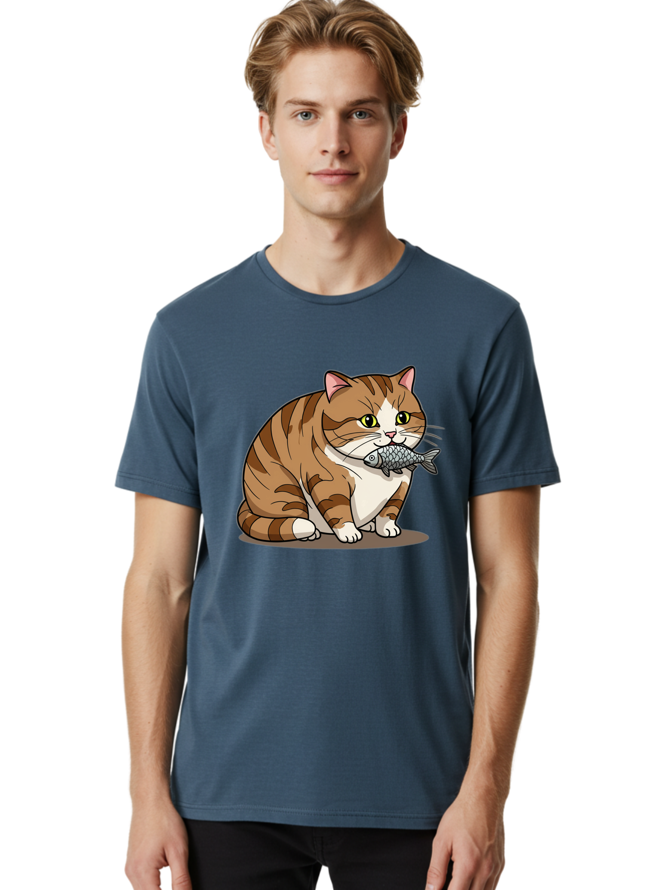 Cat-With-Fish-5 Men'S Graphic Tee, 100% Cotton, Comfortable Casual Summer Wear, Machine Washable, Vintage Camera, Old Camera, Antique Camera, Black Camera, Classic Photography, Photography Equipment, Nostalgic Device, Film Camera, Camera Art Bal993