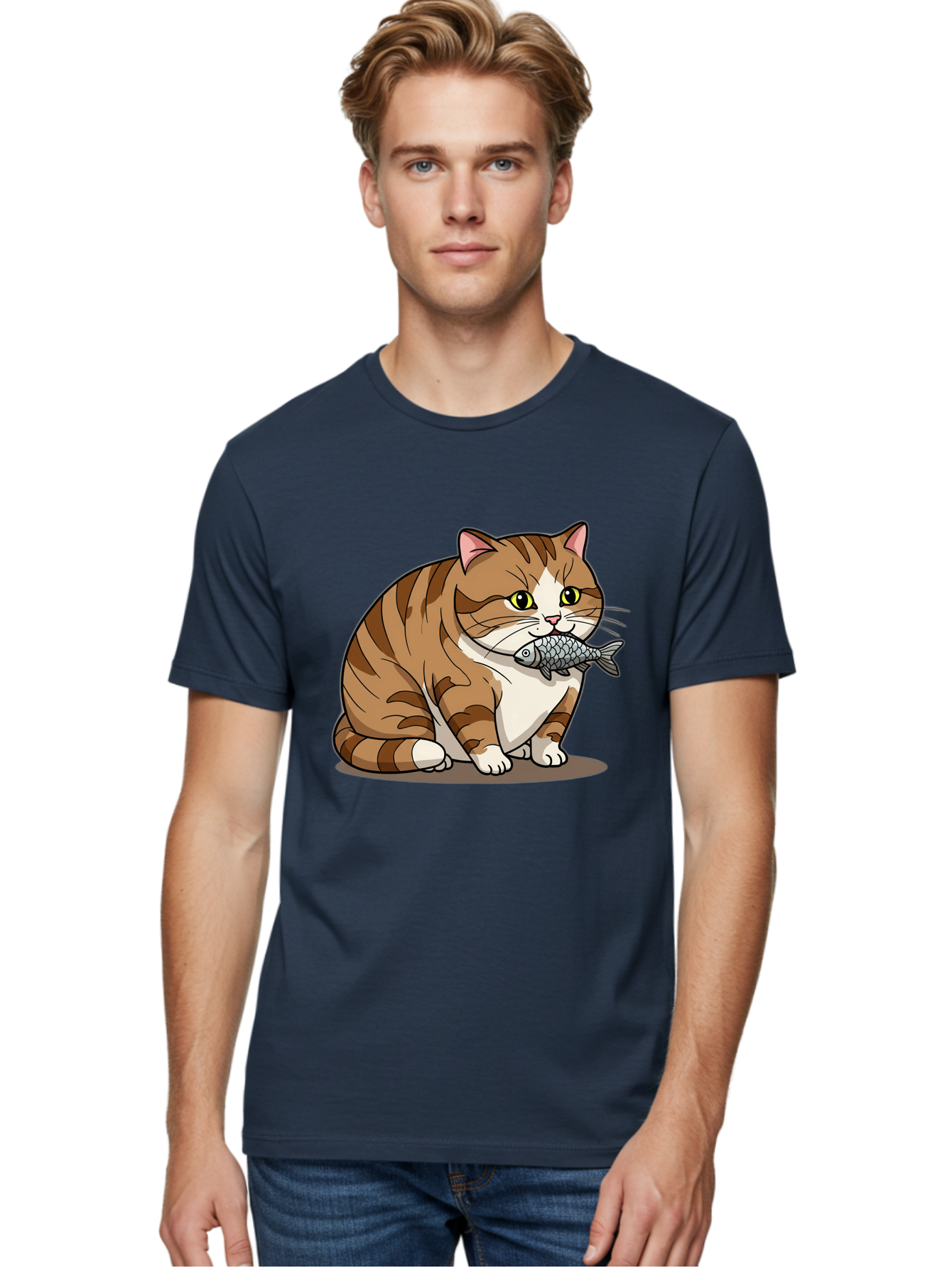 Cat-With-Fish-5 Men'S Graphic Tee, 100% Cotton, Comfortable Casual Summer Wear, Machine Washable, Vintage Camera, Old Camera, Antique Camera, Black Camera, Classic Photography, Photography Equipment, Nostalgic Device, Film Camera, Camera Art Bal993
