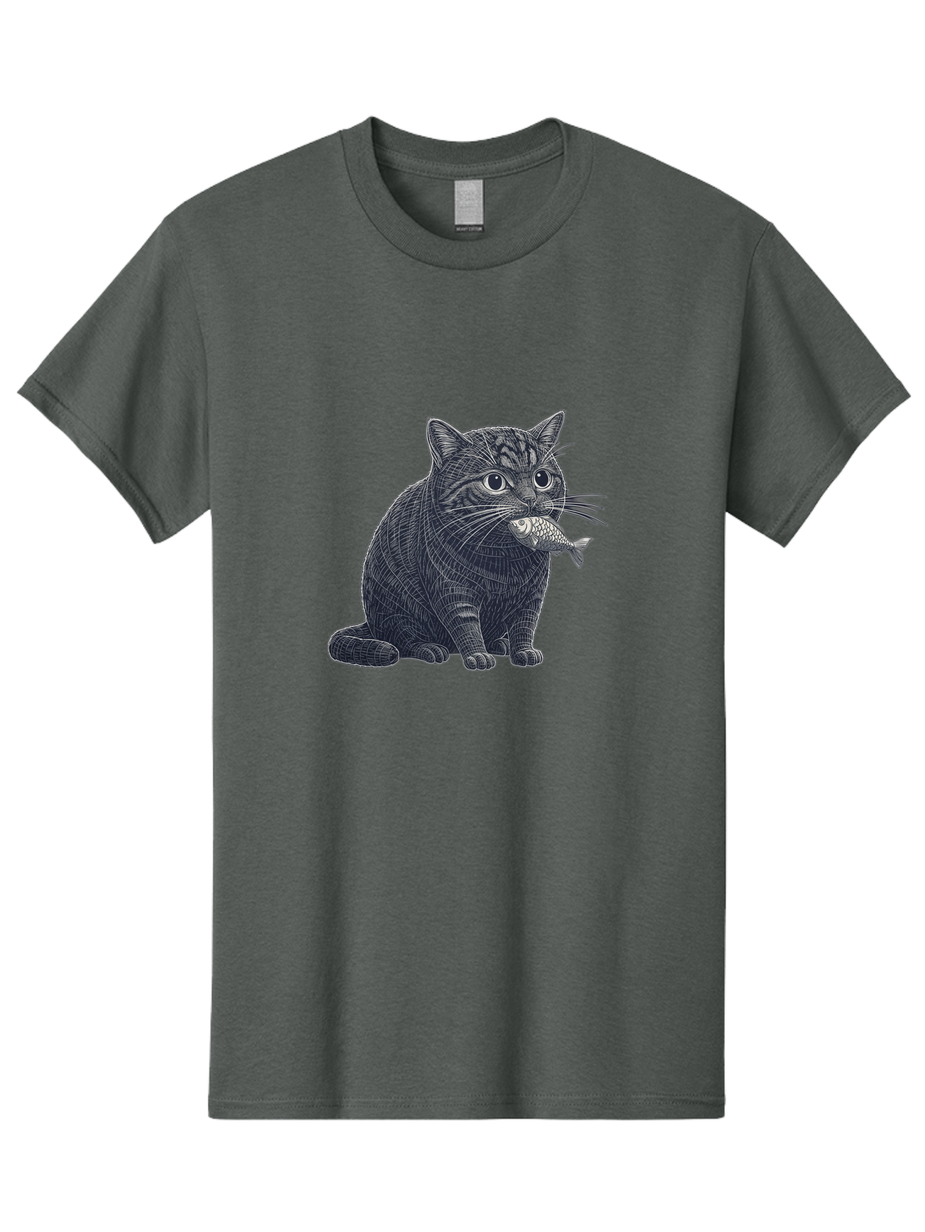 Cat-With-Fish-6 Men'S Graphic Tee, 100% Cotton, Comfortable Casual Summer Wear, Machine Washable, Vintage Camera, Old Camera, Antique Camera, Black Camera, Classic Photography, Photography Equipment, Nostalgic Device, Film Camera, Camera Art Bal994