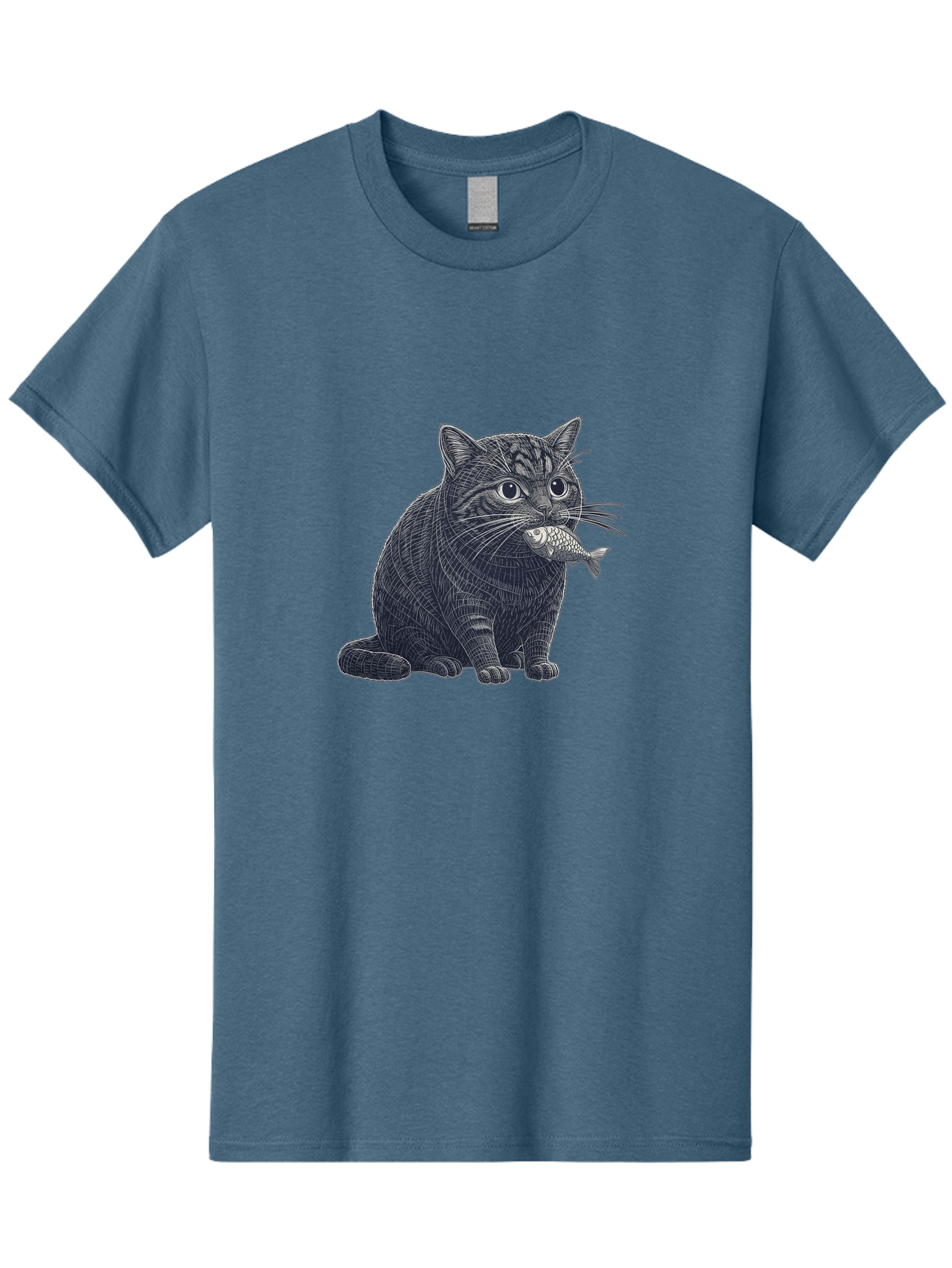 Cat-With-Fish-6 Men'S Graphic Tee, 100% Cotton, Comfortable Casual Summer Wear, Machine Washable, Vintage Camera, Old Camera, Antique Camera, Black Camera, Classic Photography, Photography Equipment, Nostalgic Device, Film Camera, Camera Art Bal994