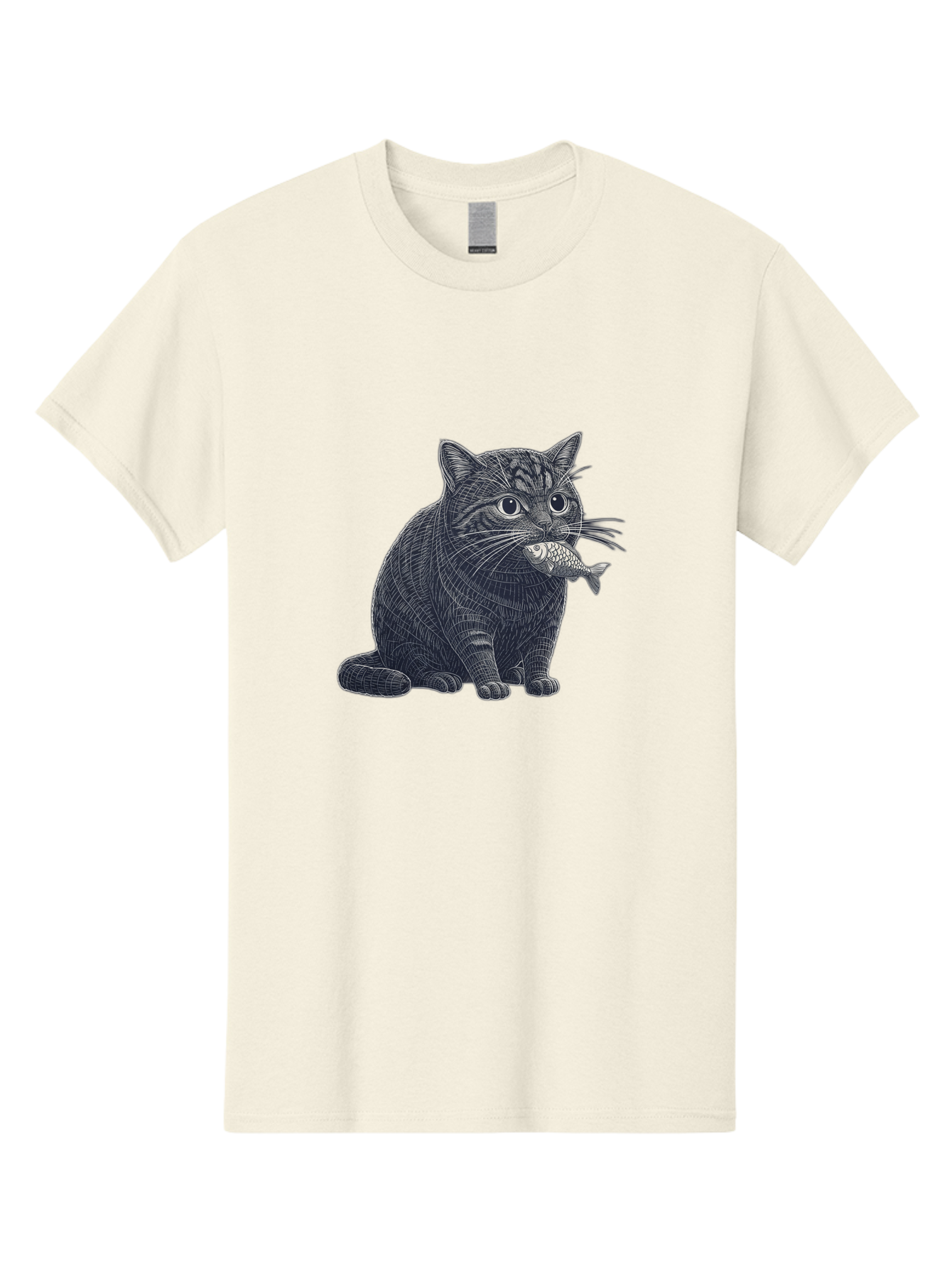 Cat-With-Fish-6 Men'S Graphic Tee, 100% Cotton, Comfortable Casual Summer Wear, Machine Washable, Vintage Camera, Old Camera, Antique Camera, Black Camera, Classic Photography, Photography Equipment, Nostalgic Device, Film Camera, Camera Art Bal994