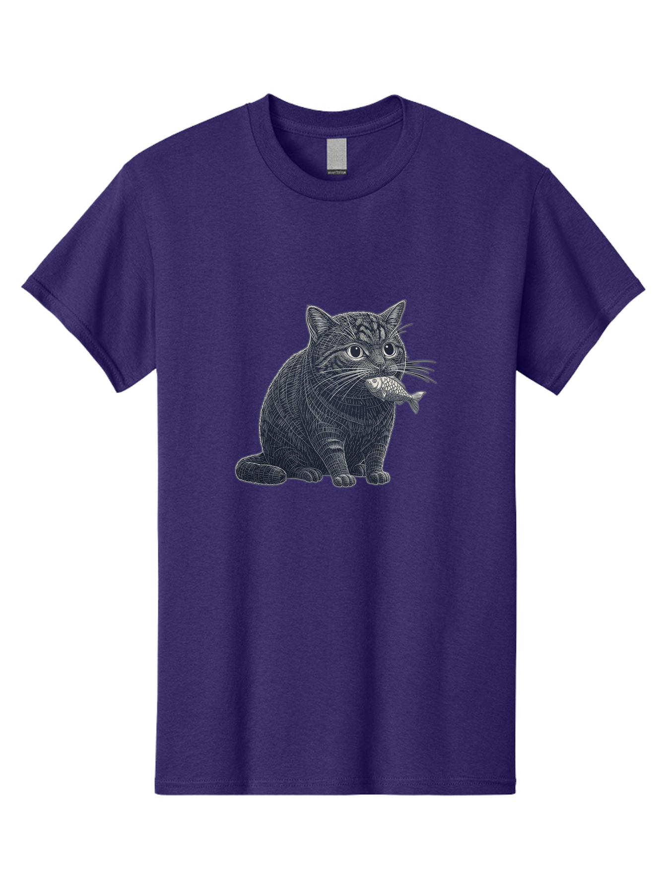 Cat-With-Fish-6 Men'S Graphic Tee, 100% Cotton, Comfortable Casual Summer Wear, Machine Washable, Vintage Camera, Old Camera, Antique Camera, Black Camera, Classic Photography, Photography Equipment, Nostalgic Device, Film Camera, Camera Art Bal994