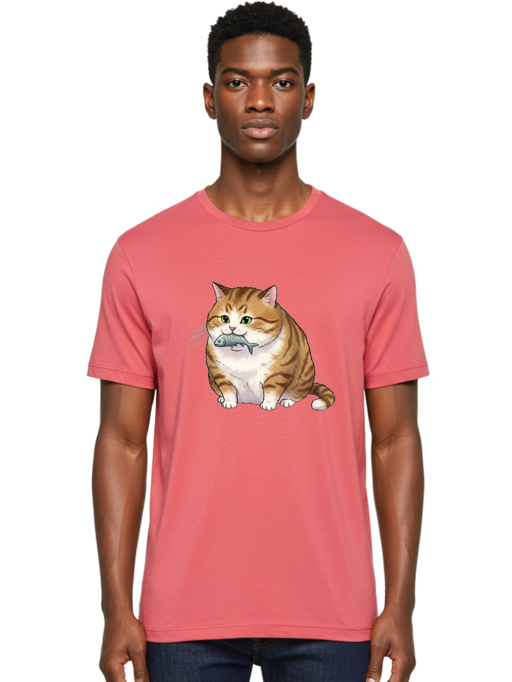 Cat-With-Fish-7 Men'S Graphic Tee, 100% Cotton, Comfortable Casual Summer Wear, Machine Washable, Vintage Camera, Old Camera, Antique Camera, Black Camera, Classic Photography, Photography Equipment, Nostalgic Device, Film Camera, Camera Art Bal995