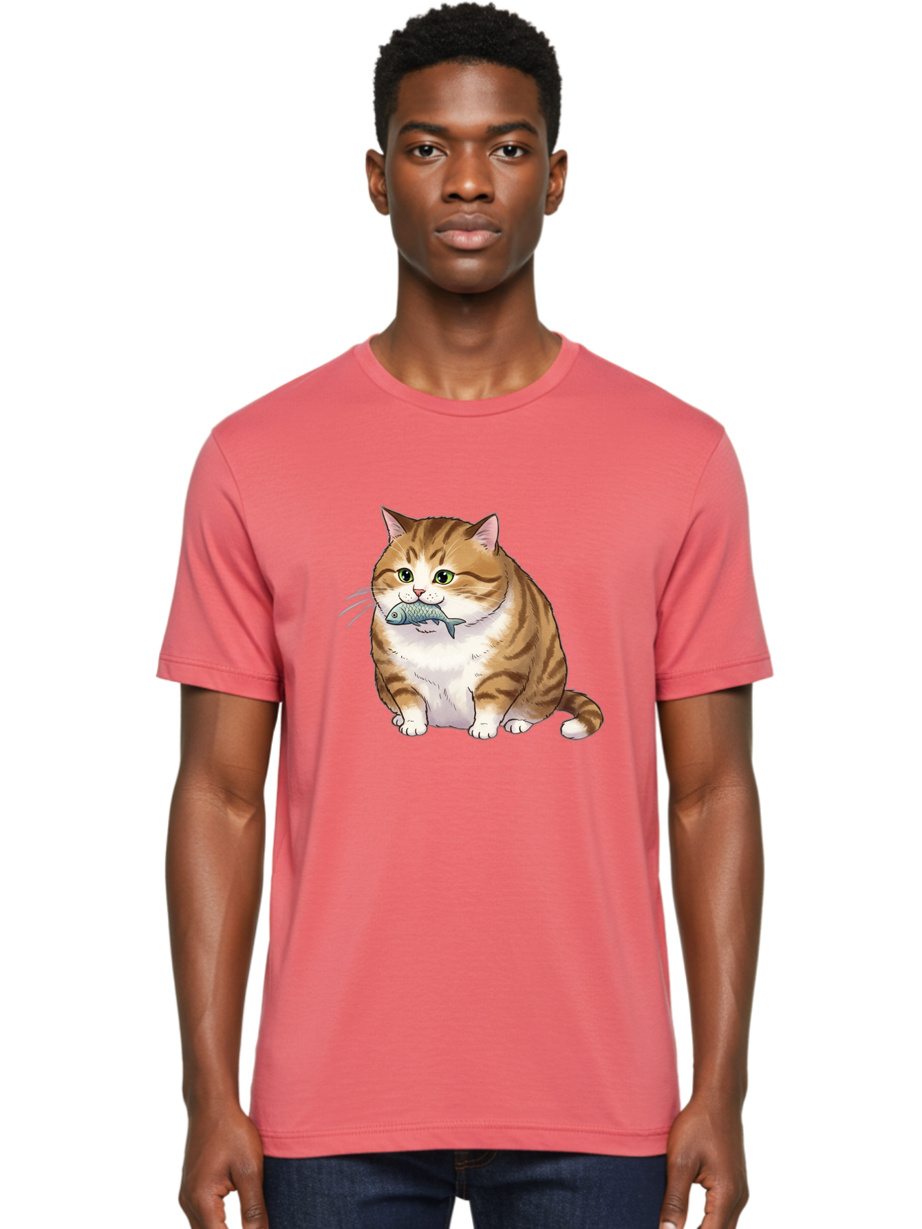 Cat-With-Fish-7 Men'S Graphic Tee, 100% Cotton, Comfortable Casual Summer Wear, Machine Washable, Vintage Camera, Old Camera, Antique Camera, Black Camera, Classic Photography, Photography Equipment, Nostalgic Device, Film Camera, Camera Art Bal995
