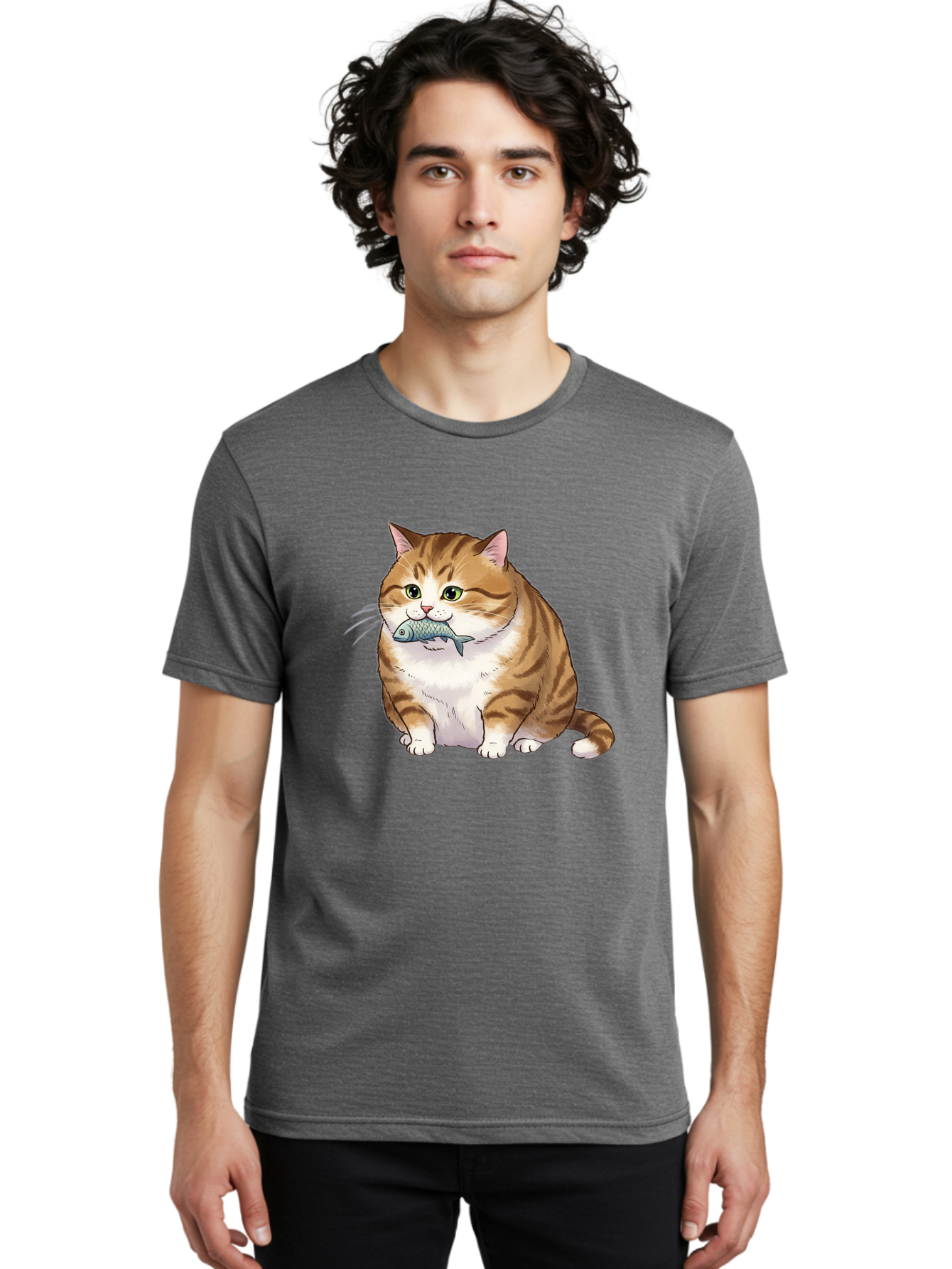 Cat-With-Fish-7 Men'S Graphic Tee, 100% Cotton, Comfortable Casual Summer Wear, Machine Washable, Vintage Camera, Old Camera, Antique Camera, Black Camera, Classic Photography, Photography Equipment, Nostalgic Device, Film Camera, Camera Art Bal995