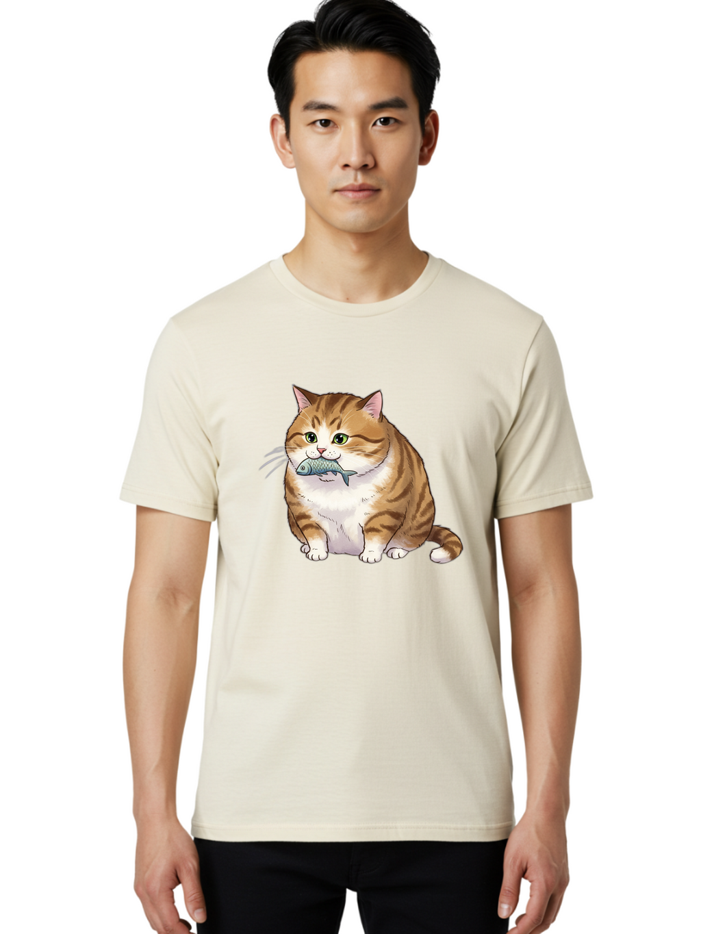 Cat-With-Fish-7 Men'S Graphic Tee, 100% Cotton, Comfortable Casual Summer Wear, Machine Washable, Vintage Camera, Old Camera, Antique Camera, Black Camera, Classic Photography, Photography Equipment, Nostalgic Device, Film Camera, Camera Art Bal995