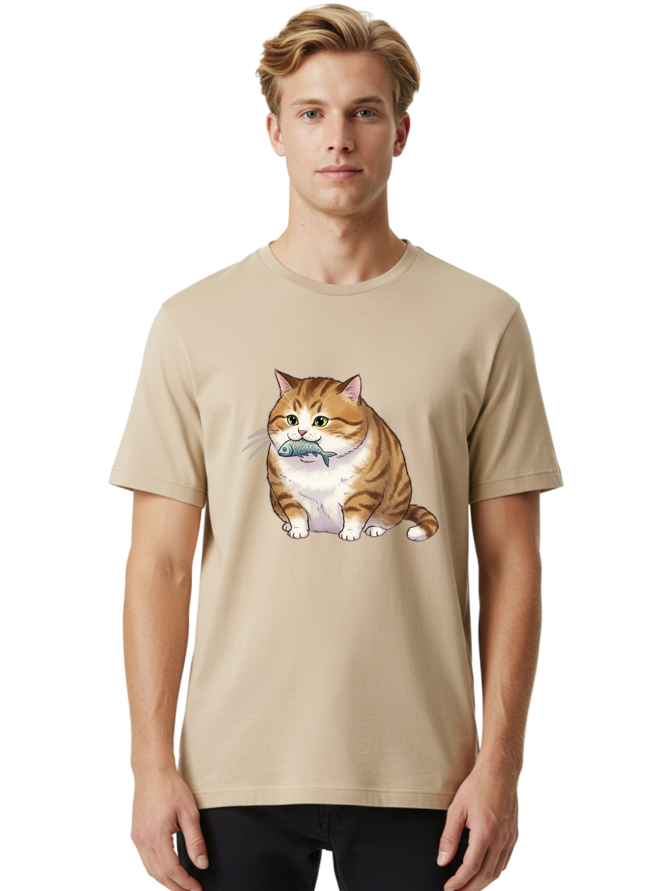 Cat-With-Fish-7 Men'S Graphic Tee, 100% Cotton, Comfortable Casual Summer Wear, Machine Washable, Vintage Camera, Old Camera, Antique Camera, Black Camera, Classic Photography, Photography Equipment, Nostalgic Device, Film Camera, Camera Art Bal995