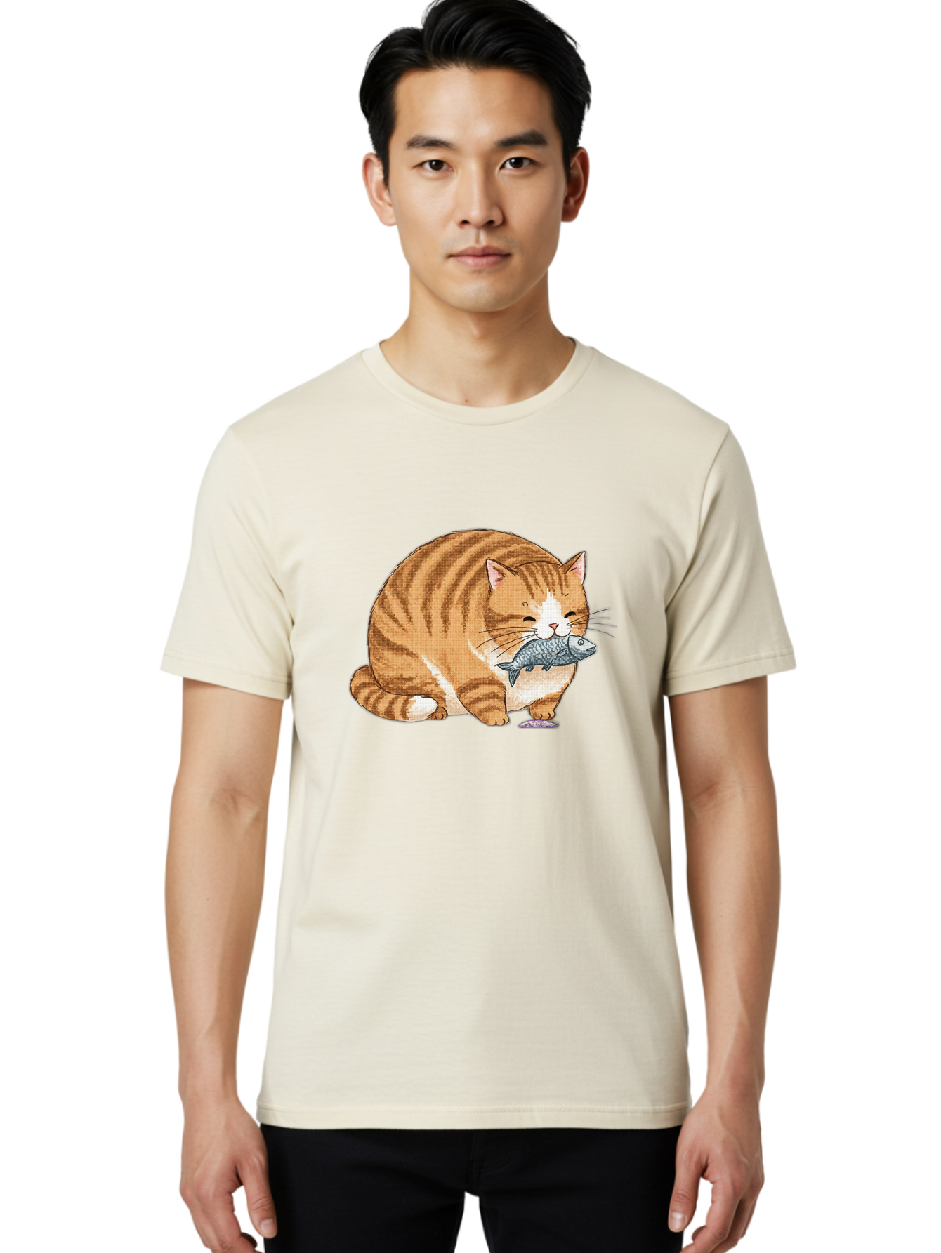 Cat-With-Fish-8 Men'S Graphic Tee, 100% Cotton, Comfortable Casual Summer Wear, Machine Washable, Vintage Camera, Old Camera, Antique Camera, Black Camera, Classic Photography, Photography Equipment, Nostalgic Device, Film Camera, Camera Art Bal996