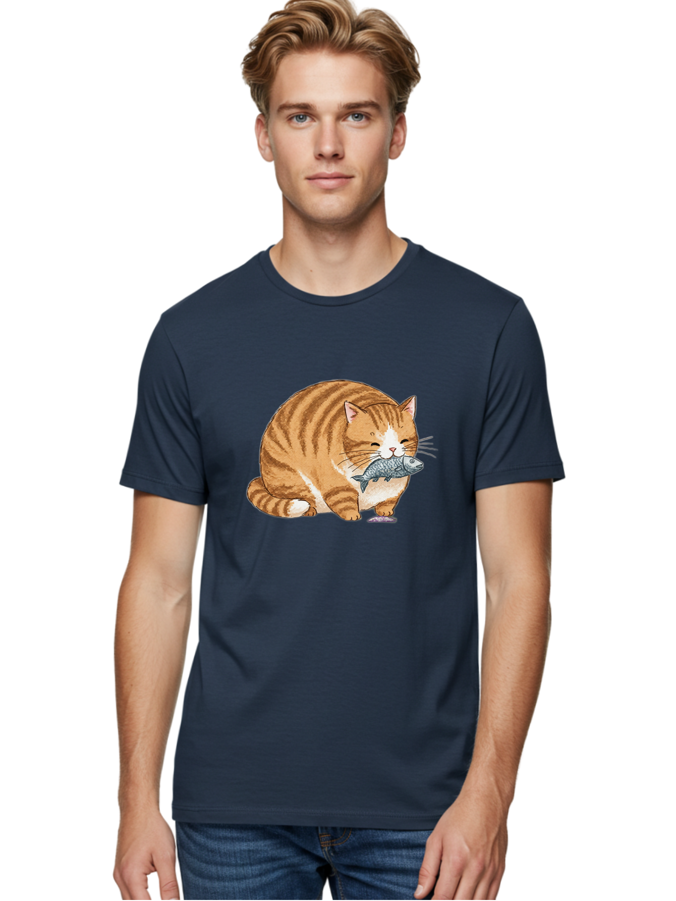 Cat-With-Fish-8 Men'S Graphic Tee, 100% Cotton, Comfortable Casual Summer Wear, Machine Washable, Vintage Camera, Old Camera, Antique Camera, Black Camera, Classic Photography, Photography Equipment, Nostalgic Device, Film Camera, Camera Art Bal996
