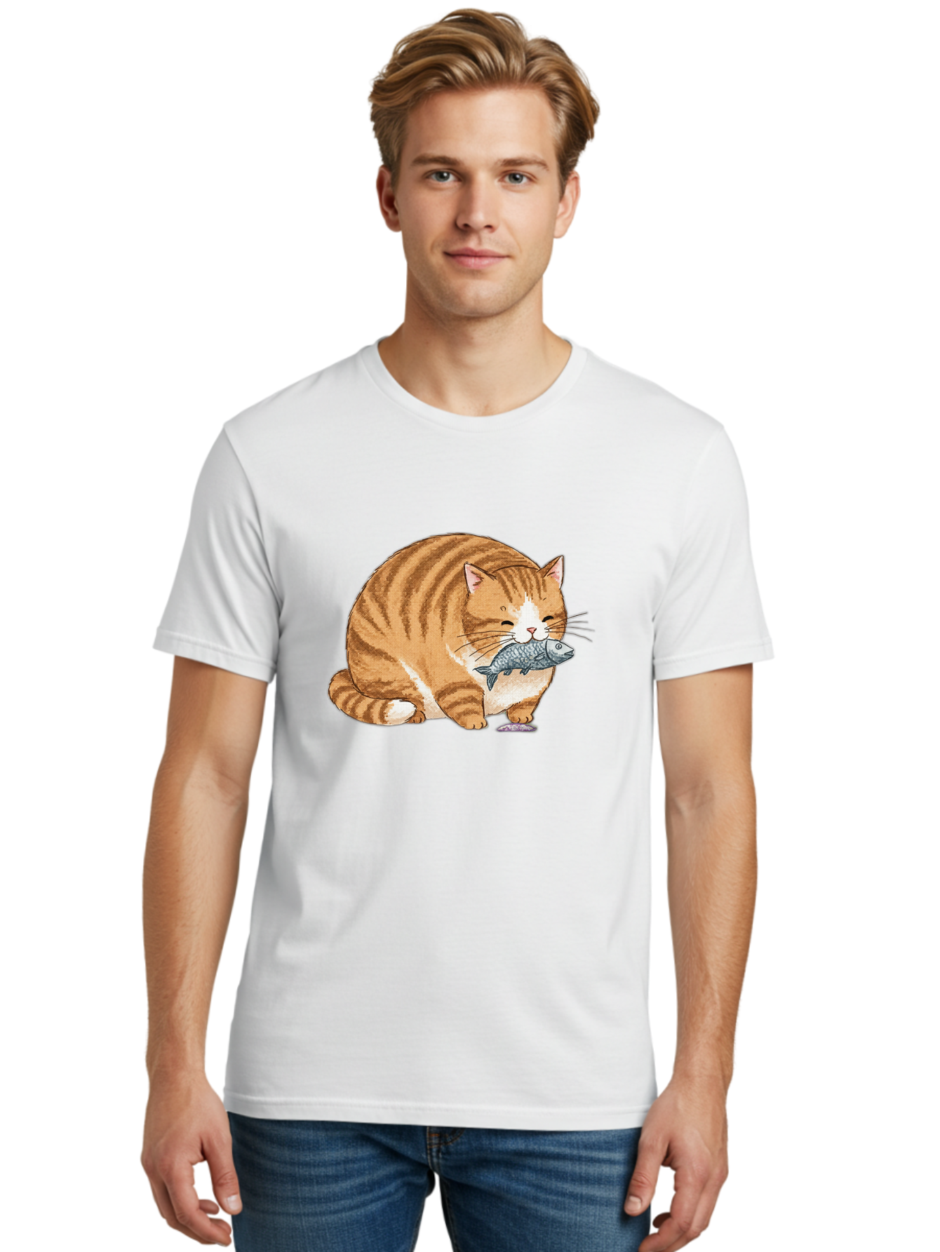 Cat-With-Fish-8 Men'S Graphic Tee, 100% Cotton, Comfortable Casual Summer Wear, Machine Washable, Vintage Camera, Old Camera, Antique Camera, Black Camera, Classic Photography, Photography Equipment, Nostalgic Device, Film Camera, Camera Art Bal996