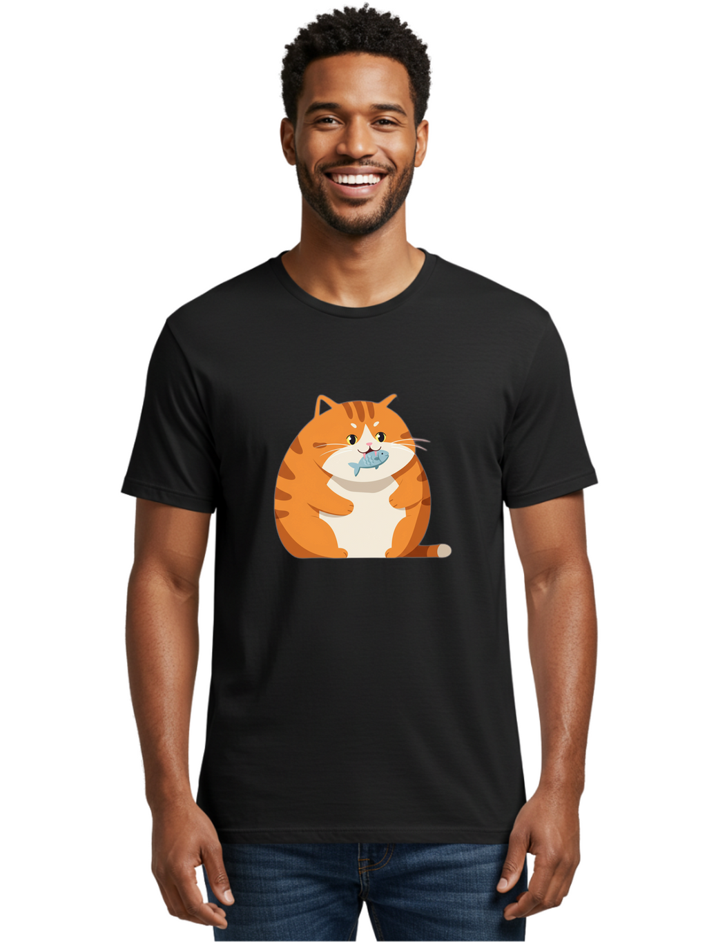 Cat-With-Fish-9 Men'S Graphic Tee, 100% Cotton, Comfortable Casual Summer Wear, Machine Washable, Vintage Camera, Old Camera, Antique Camera, Black Camera, Classic Photography, Photography Equipment, Nostalgic Device, Film Camera, Camera Art Bal997