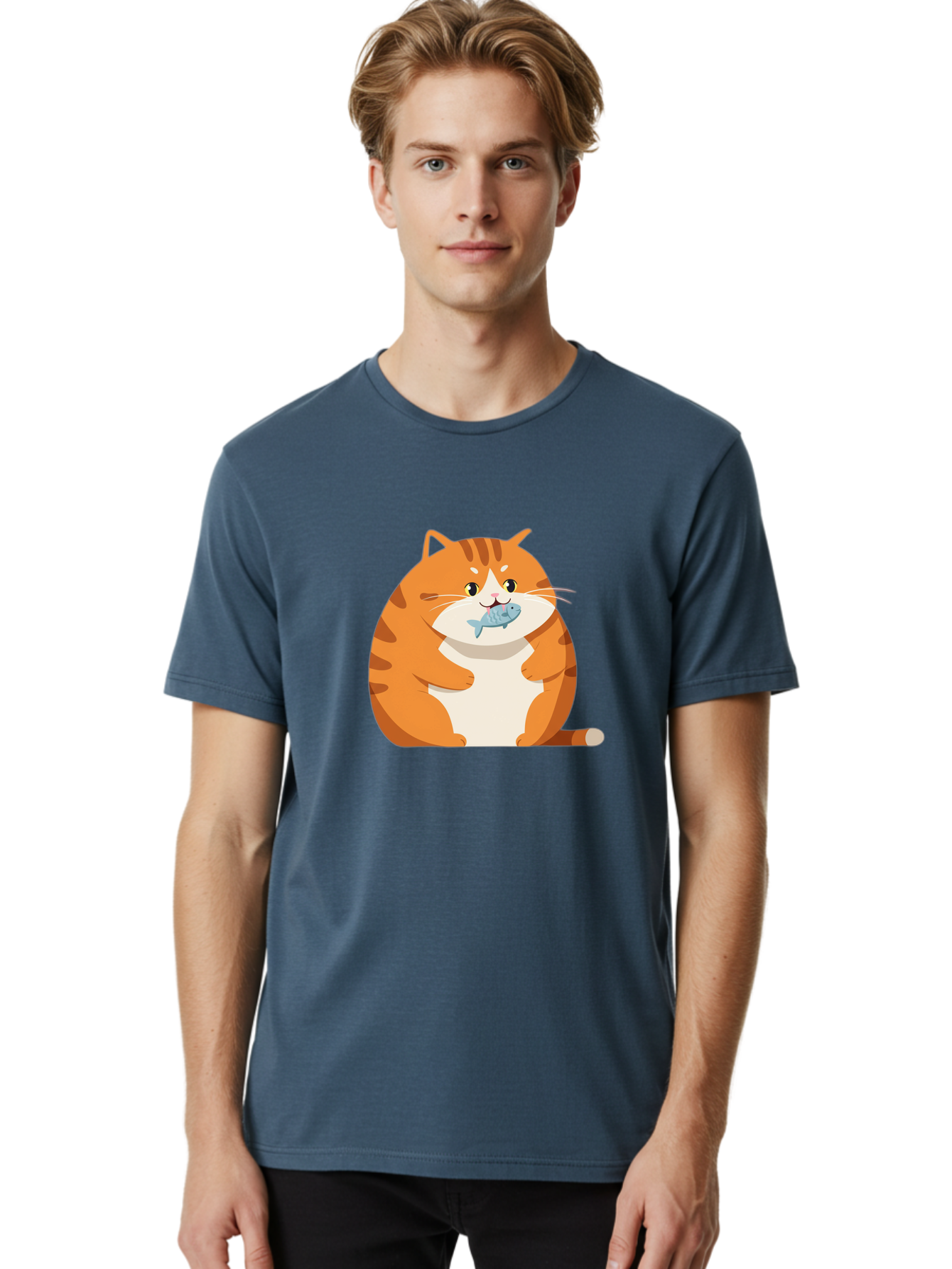Cat-With-Fish-9 Men'S Graphic Tee, 100% Cotton, Comfortable Casual Summer Wear, Machine Washable, Vintage Camera, Old Camera, Antique Camera, Black Camera, Classic Photography, Photography Equipment, Nostalgic Device, Film Camera, Camera Art Bal997