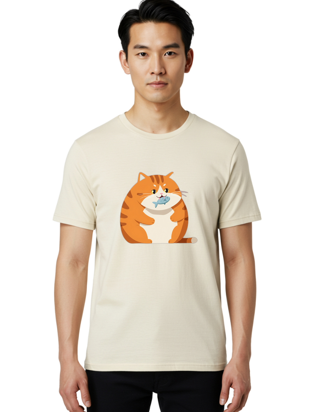 Cat-With-Fish-9 Men'S Graphic Tee, 100% Cotton, Comfortable Casual Summer Wear, Machine Washable, Vintage Camera, Old Camera, Antique Camera, Black Camera, Classic Photography, Photography Equipment, Nostalgic Device, Film Camera, Camera Art Bal997