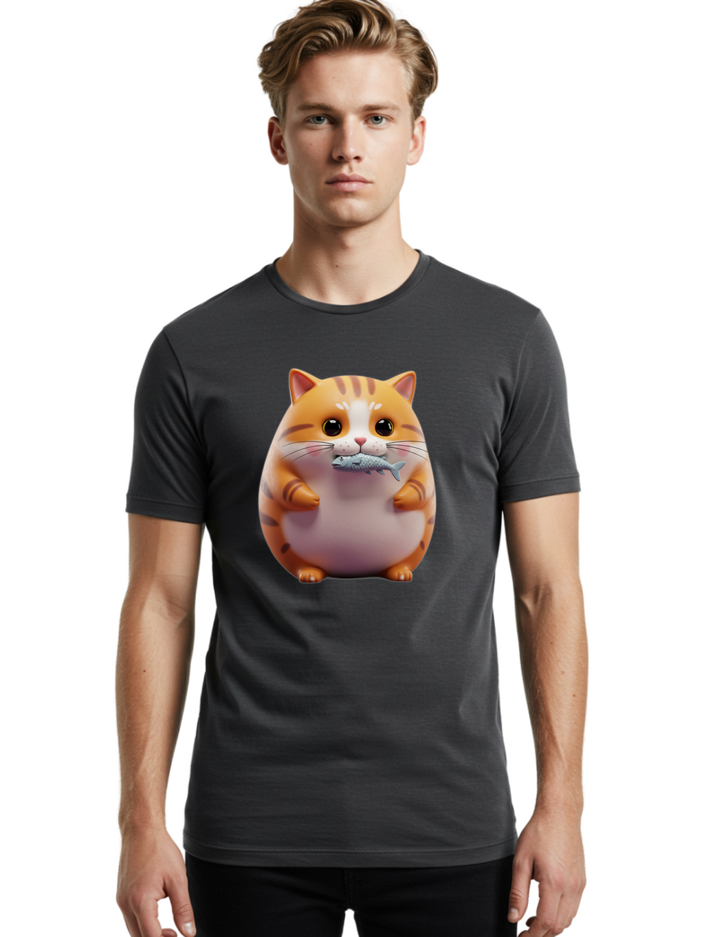 Cat-With-Fish Men'S Graphic Tee, 100% Cotton, Comfortable Casual Summer Wear, Machine Washable, Vintage Camera, Old Camera, Antique Camera, Black Camera, Classic Photography, Photography Equipment, Nostalgic Device, Film Camera, Camera Art Bal998