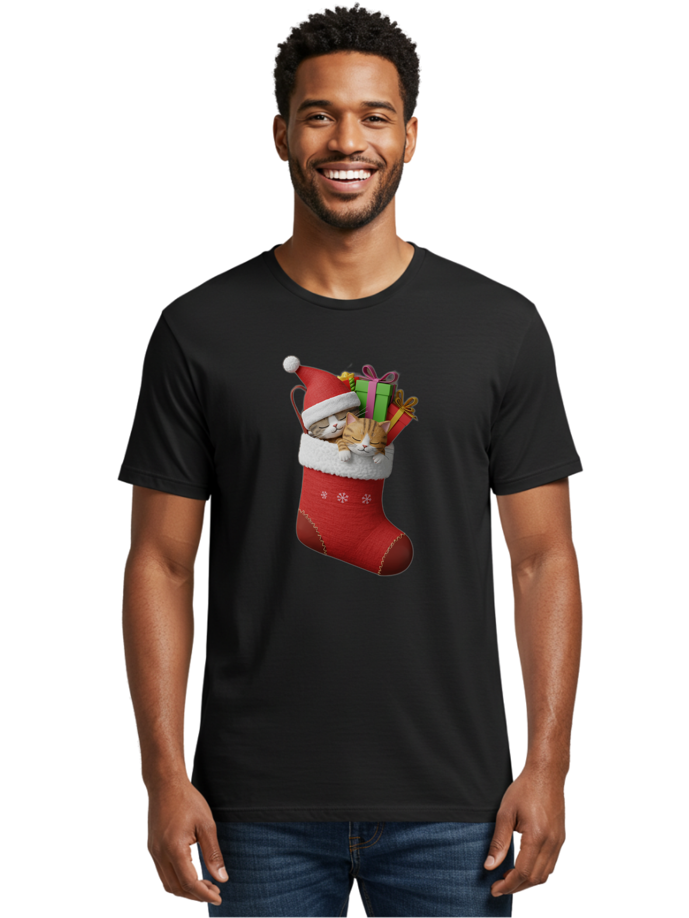 Cats-In-Christmas-Stocking Men'S Graphic Tee, 100% Cotton, Comfortable Casual Summer Wear, Machine Washable, Vintage Camera, Old Camera, Antique Camera, Black Camera, Classic Photography, Photography Equipment, Nostalgic Device, Film Camera, Bam000