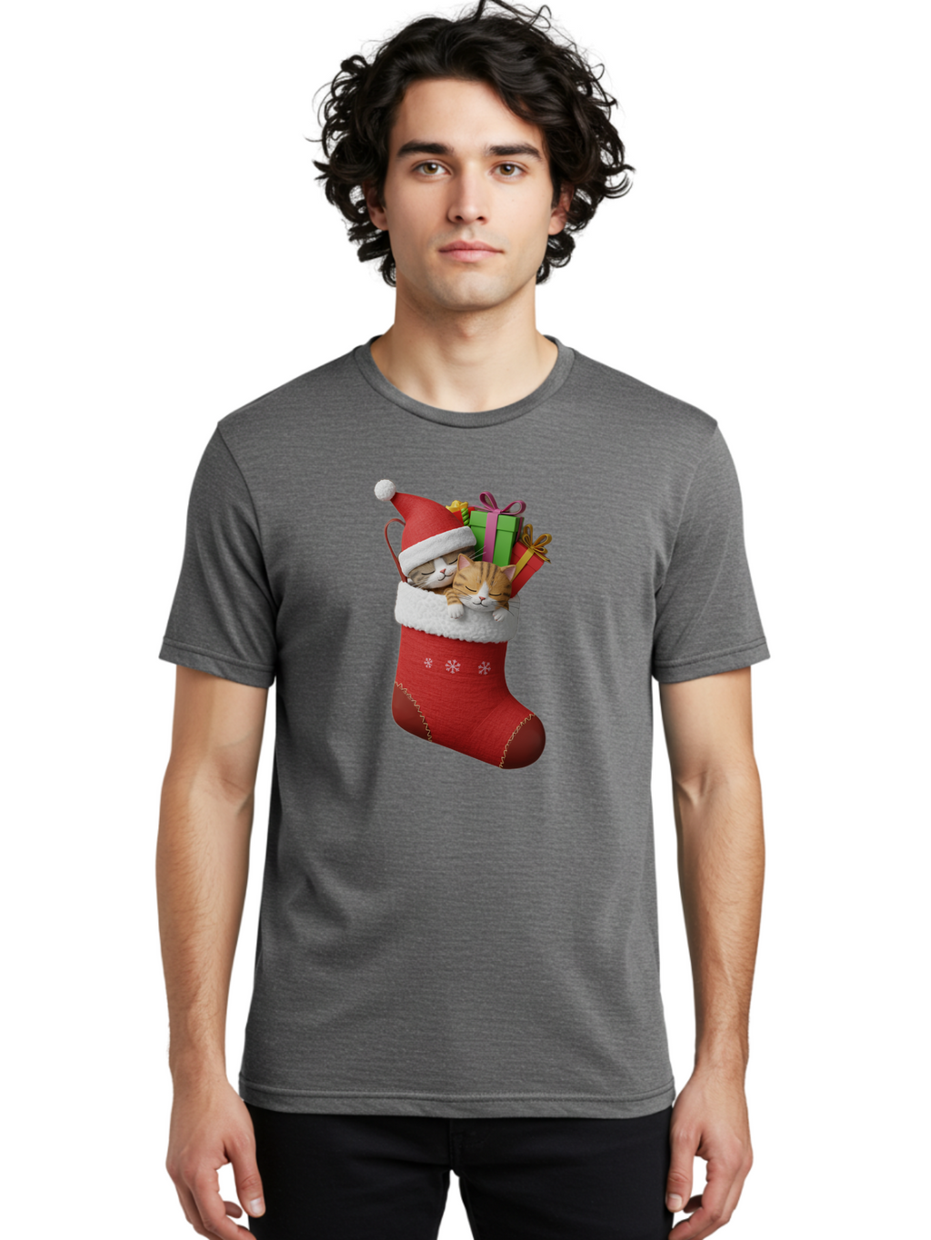 Cats-In-Christmas-Stocking Men'S Graphic Tee, 100% Cotton, Comfortable Casual Summer Wear, Machine Washable, Vintage Camera, Old Camera, Antique Camera, Black Camera, Classic Photography, Photography Equipment, Nostalgic Device, Film Camera, Bam000