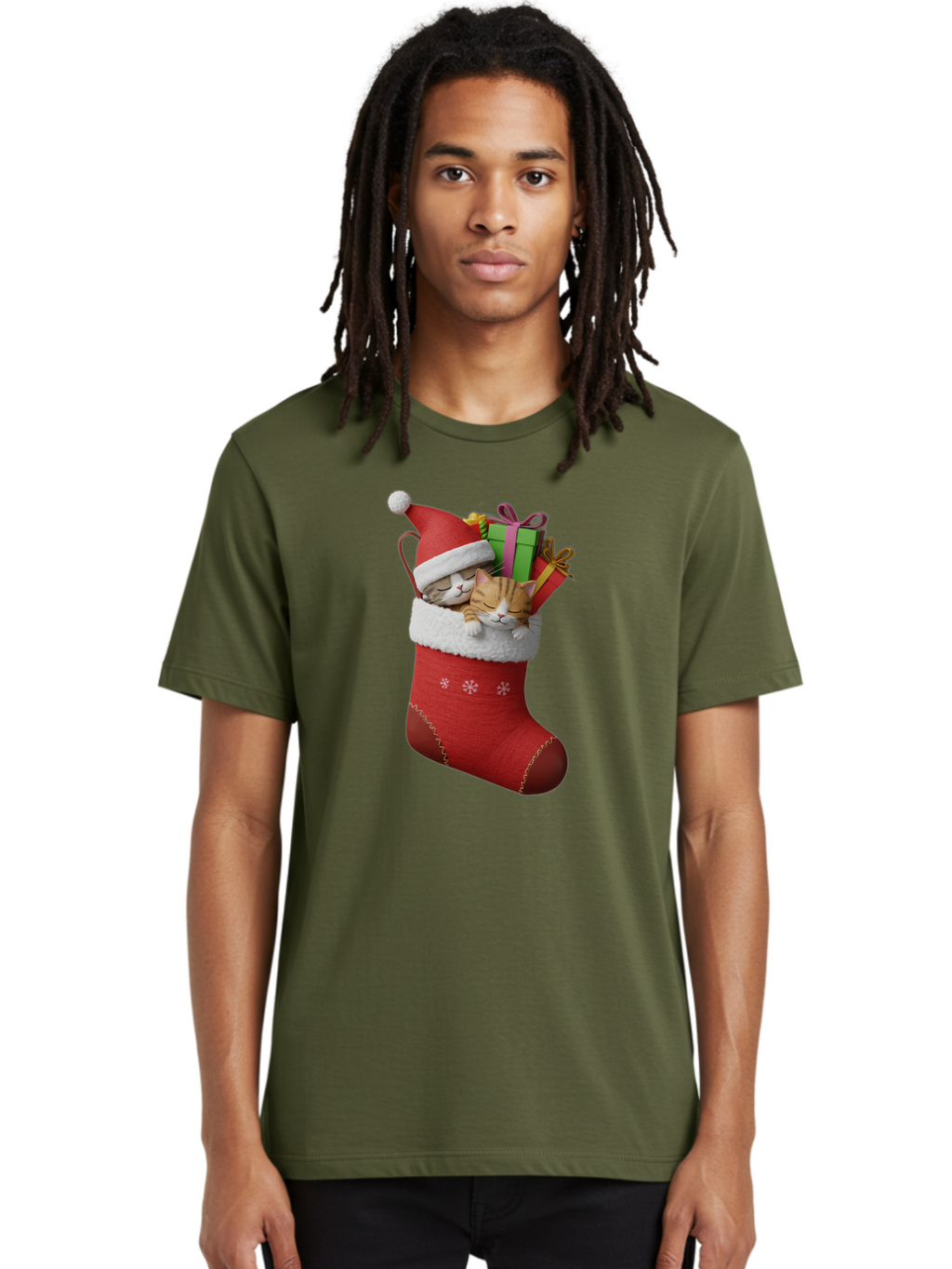 Cats-In-Christmas-Stocking Men'S Graphic Tee, 100% Cotton, Comfortable Casual Summer Wear, Machine Washable, Vintage Camera, Old Camera, Antique Camera, Black Camera, Classic Photography, Photography Equipment, Nostalgic Device, Film Camera, Bam000
