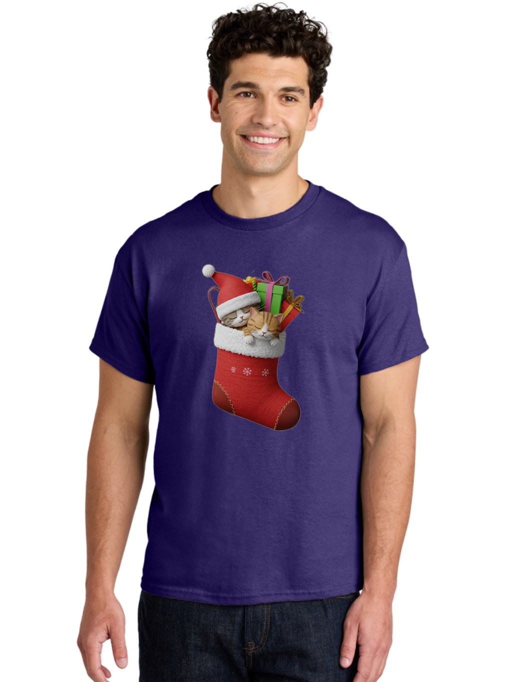 Cats-In-Christmas-Stocking Men'S Graphic Tee, 100% Cotton, Comfortable Casual Summer Wear, Machine Washable, Vintage Camera, Old Camera, Antique Camera, Black Camera, Classic Photography, Photography Equipment, Nostalgic Device, Film Camera, Bam000