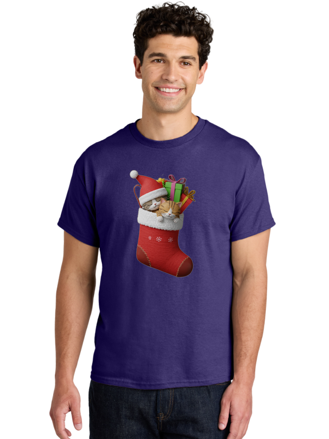Cats-In-Christmas-Stocking Men'S Graphic Tee, 100% Cotton, Comfortable Casual Summer Wear, Machine Washable, Vintage Camera, Old Camera, Antique Camera, Black Camera, Classic Photography, Photography Equipment, Nostalgic Device, Film Camera, Bam000