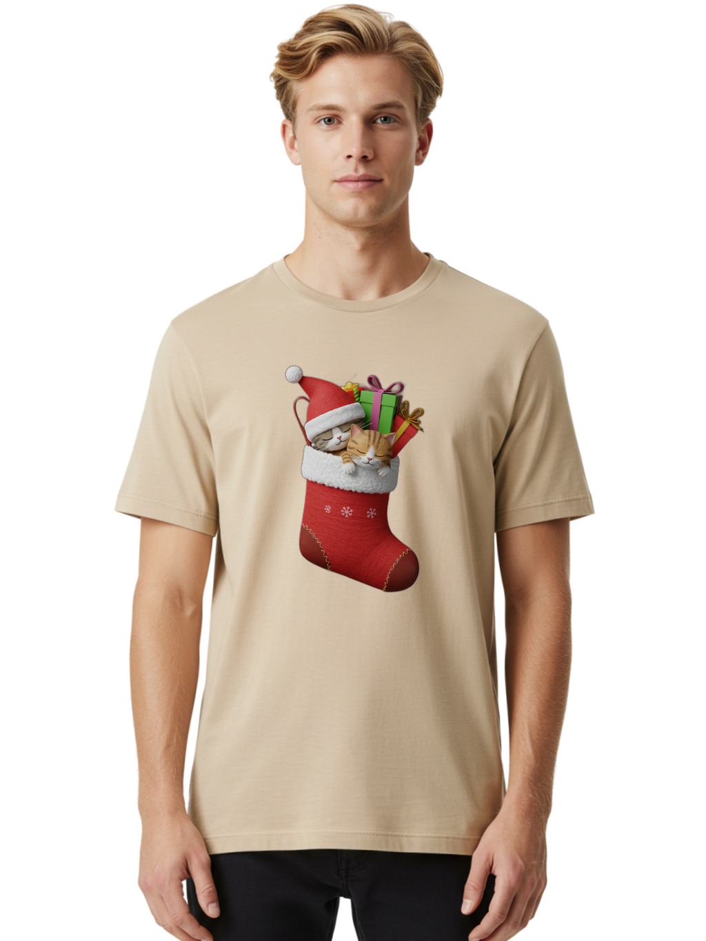 Cats-In-Christmas-Stocking Men'S Graphic Tee, 100% Cotton, Comfortable Casual Summer Wear, Machine Washable, Vintage Camera, Old Camera, Antique Camera, Black Camera, Classic Photography, Photography Equipment, Nostalgic Device, Film Camera, Bam000