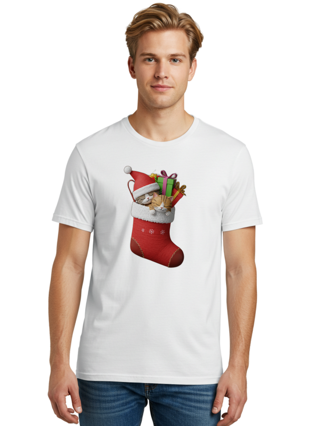 Cats-In-Christmas-Stocking Men'S Graphic Tee, 100% Cotton, Comfortable Casual Summer Wear, Machine Washable, Vintage Camera, Old Camera, Antique Camera, Black Camera, Classic Photography, Photography Equipment, Nostalgic Device, Film Camera, Bam000