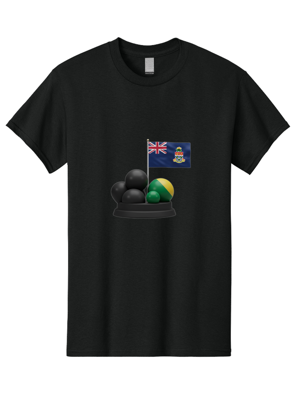 Cayman-Islands-Flag-With-Snooker-Balls Men'S Graphic Tee, 100% Cotton, Comfortable Casual Summer Wear, Machine Washable, Vintage Camera, Old Camera, Antique Camera, Black Camera, Classic Photography, Photography Equipment, Nostalgic Device, Bam001