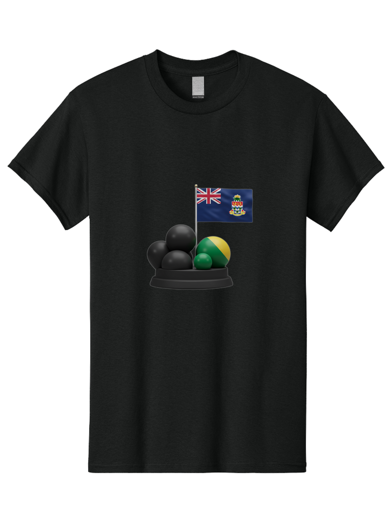 Cayman-Islands-Flag-With-Snooker-Balls Men'S Graphic Tee, 100% Cotton, Comfortable Casual Summer Wear, Machine Washable, Vintage Camera, Old Camera, Antique Camera, Black Camera, Classic Photography, Photography Equipment, Nostalgic Device, Bam001
