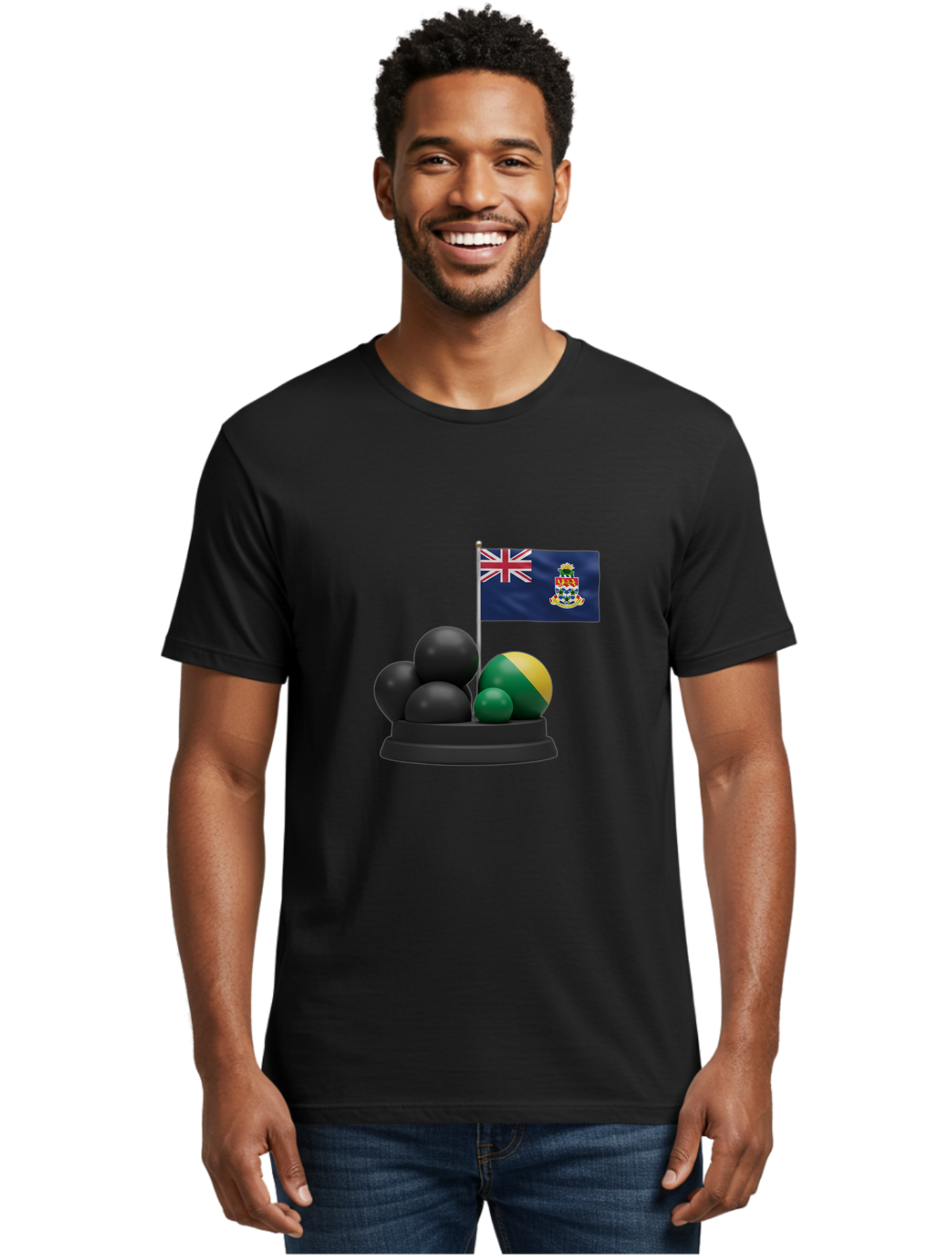 Cayman-Islands-Flag-With-Snooker-Balls Men'S Graphic Tee, 100% Cotton, Comfortable Casual Summer Wear, Machine Washable, Vintage Camera, Old Camera, Antique Camera, Black Camera, Classic Photography, Photography Equipment, Nostalgic Device, Bam001