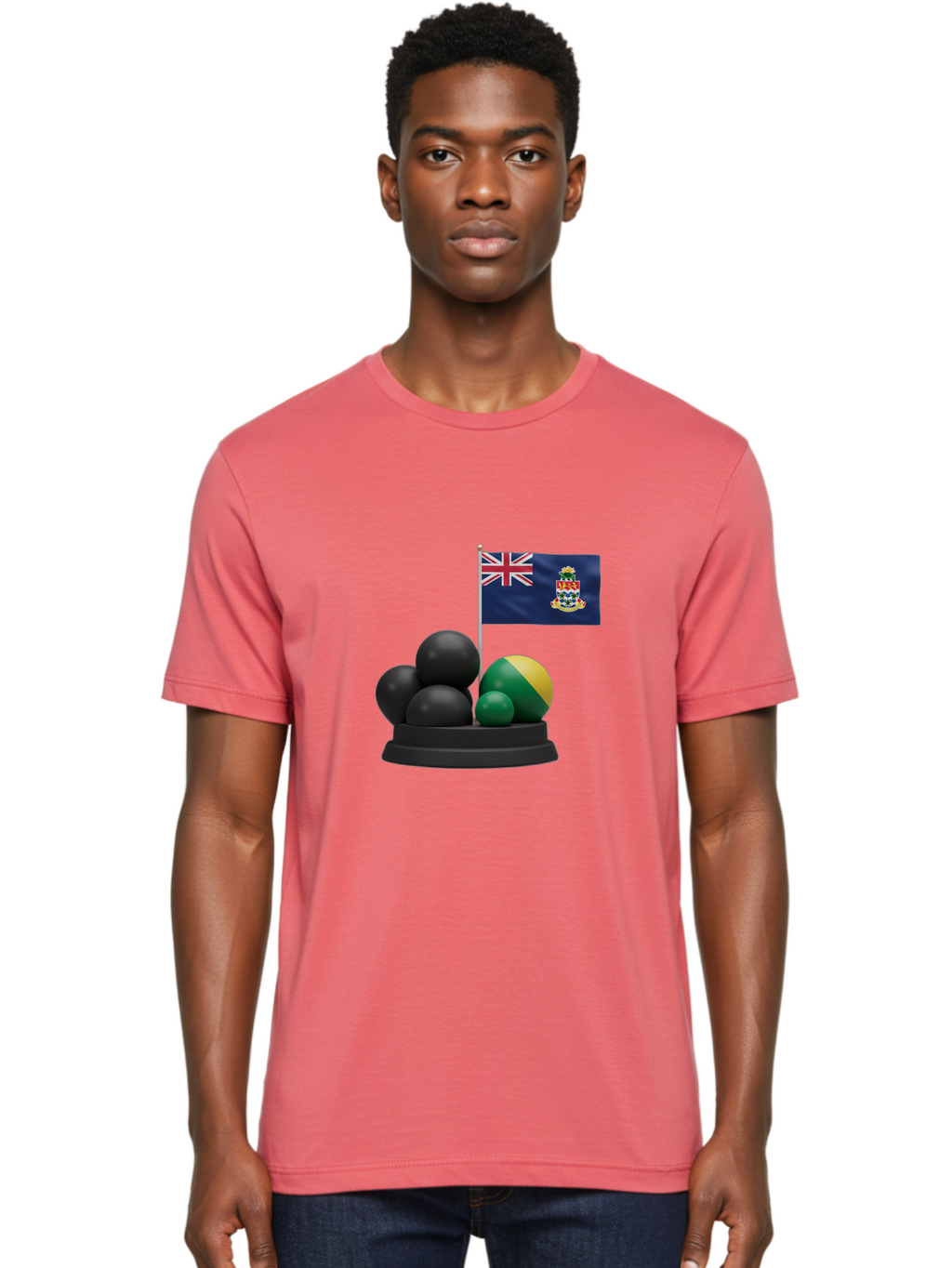 Cayman-Islands-Flag-With-Snooker-Balls Men'S Graphic Tee, 100% Cotton, Comfortable Casual Summer Wear, Machine Washable, Vintage Camera, Old Camera, Antique Camera, Black Camera, Classic Photography, Photography Equipment, Nostalgic Device, Bam001