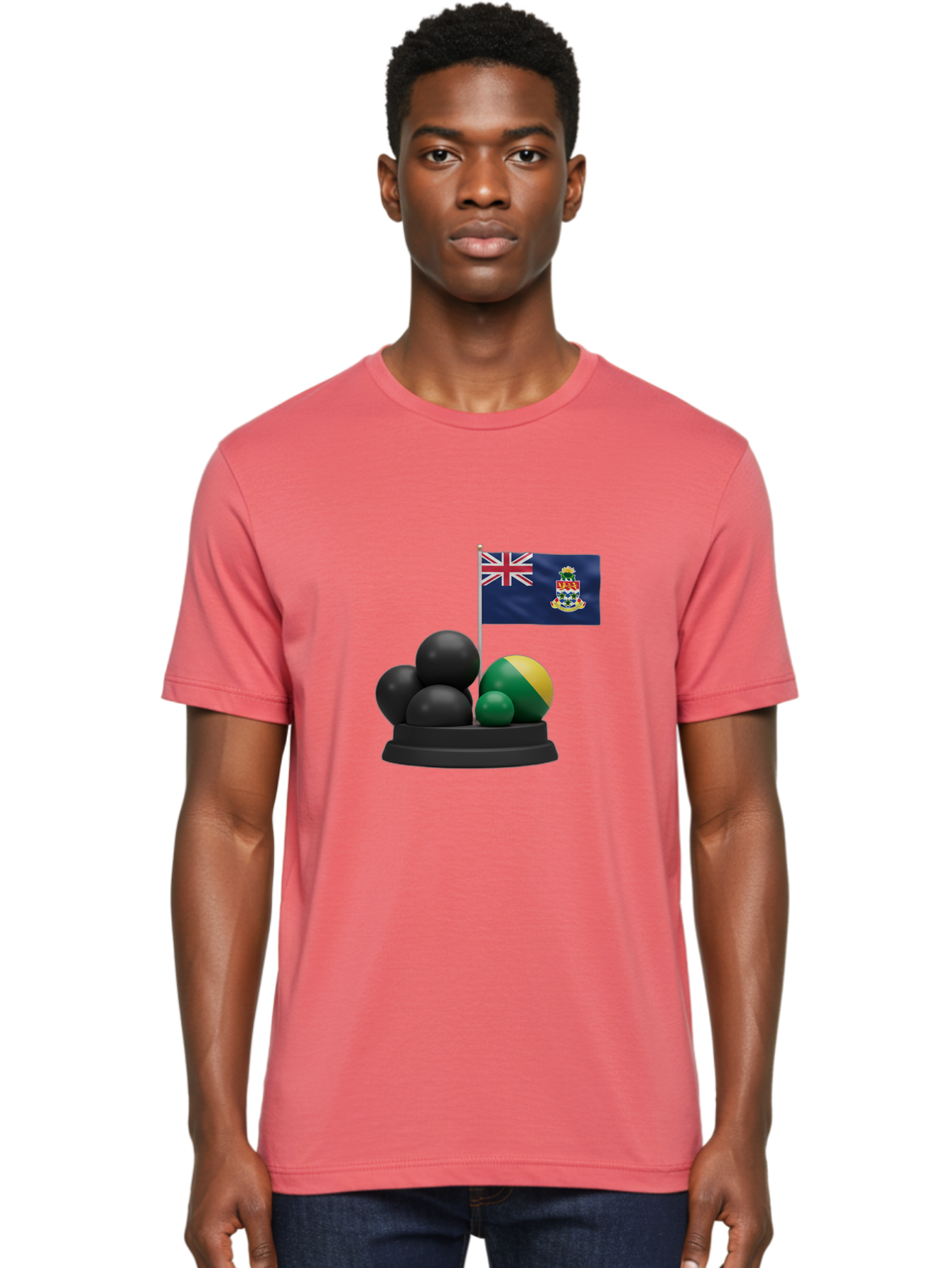 Cayman-Islands-Flag-With-Snooker-Balls Men'S Graphic Tee, 100% Cotton, Comfortable Casual Summer Wear, Machine Washable, Vintage Camera, Old Camera, Antique Camera, Black Camera, Classic Photography, Photography Equipment, Nostalgic Device, Bam001