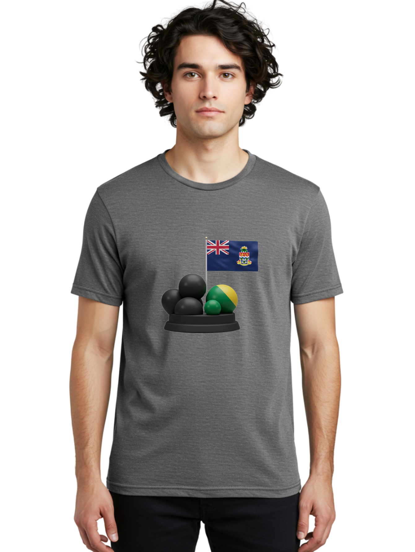 Cayman-Islands-Flag-With-Snooker-Balls Men'S Graphic Tee, 100% Cotton, Comfortable Casual Summer Wear, Machine Washable, Vintage Camera, Old Camera, Antique Camera, Black Camera, Classic Photography, Photography Equipment, Nostalgic Device, Bam001