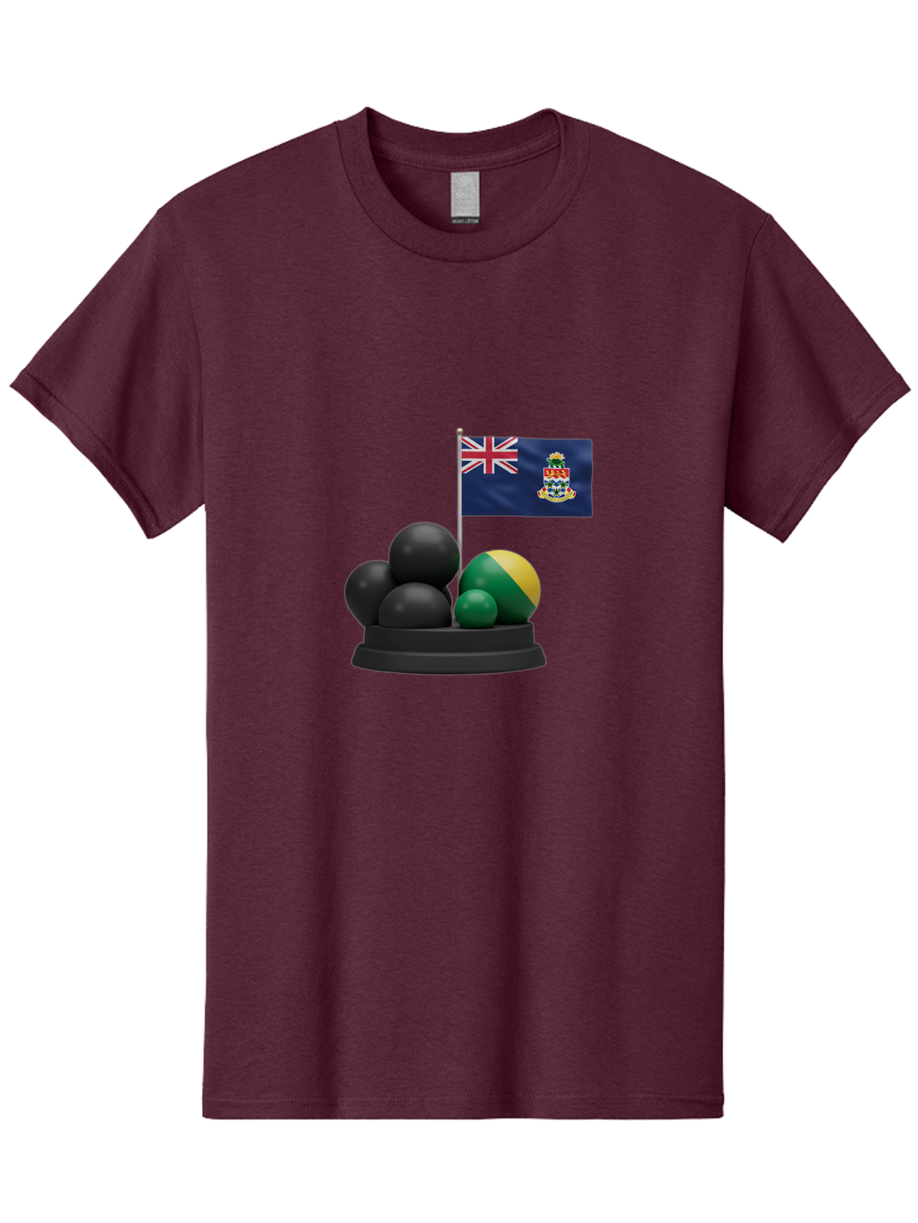 Cayman-Islands-Flag-With-Snooker-Balls Men'S Graphic Tee, 100% Cotton, Comfortable Casual Summer Wear, Machine Washable, Vintage Camera, Old Camera, Antique Camera, Black Camera, Classic Photography, Photography Equipment, Nostalgic Device, Bam001