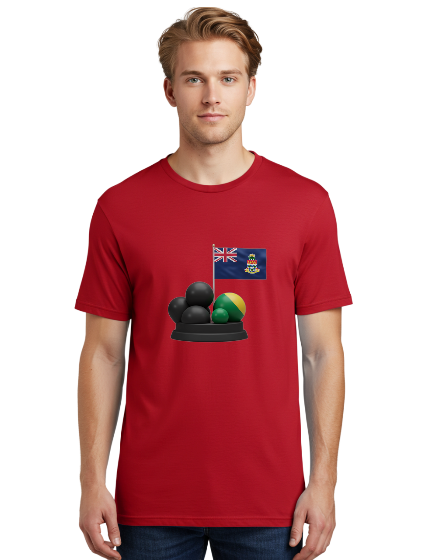 Cayman-Islands-Flag-With-Snooker-Balls Men'S Graphic Tee, 100% Cotton, Comfortable Casual Summer Wear, Machine Washable, Vintage Camera, Old Camera, Antique Camera, Black Camera, Classic Photography, Photography Equipment, Nostalgic Device, Bam001