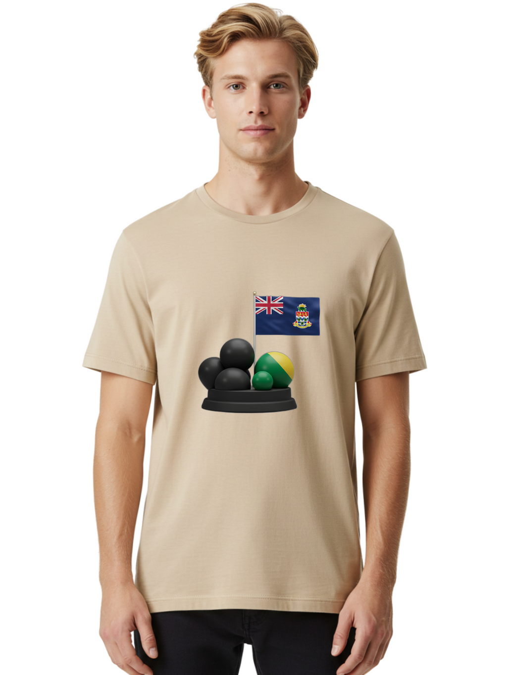 Cayman-Islands-Flag-With-Snooker-Balls Men'S Graphic Tee, 100% Cotton, Comfortable Casual Summer Wear, Machine Washable, Vintage Camera, Old Camera, Antique Camera, Black Camera, Classic Photography, Photography Equipment, Nostalgic Device, Bam001