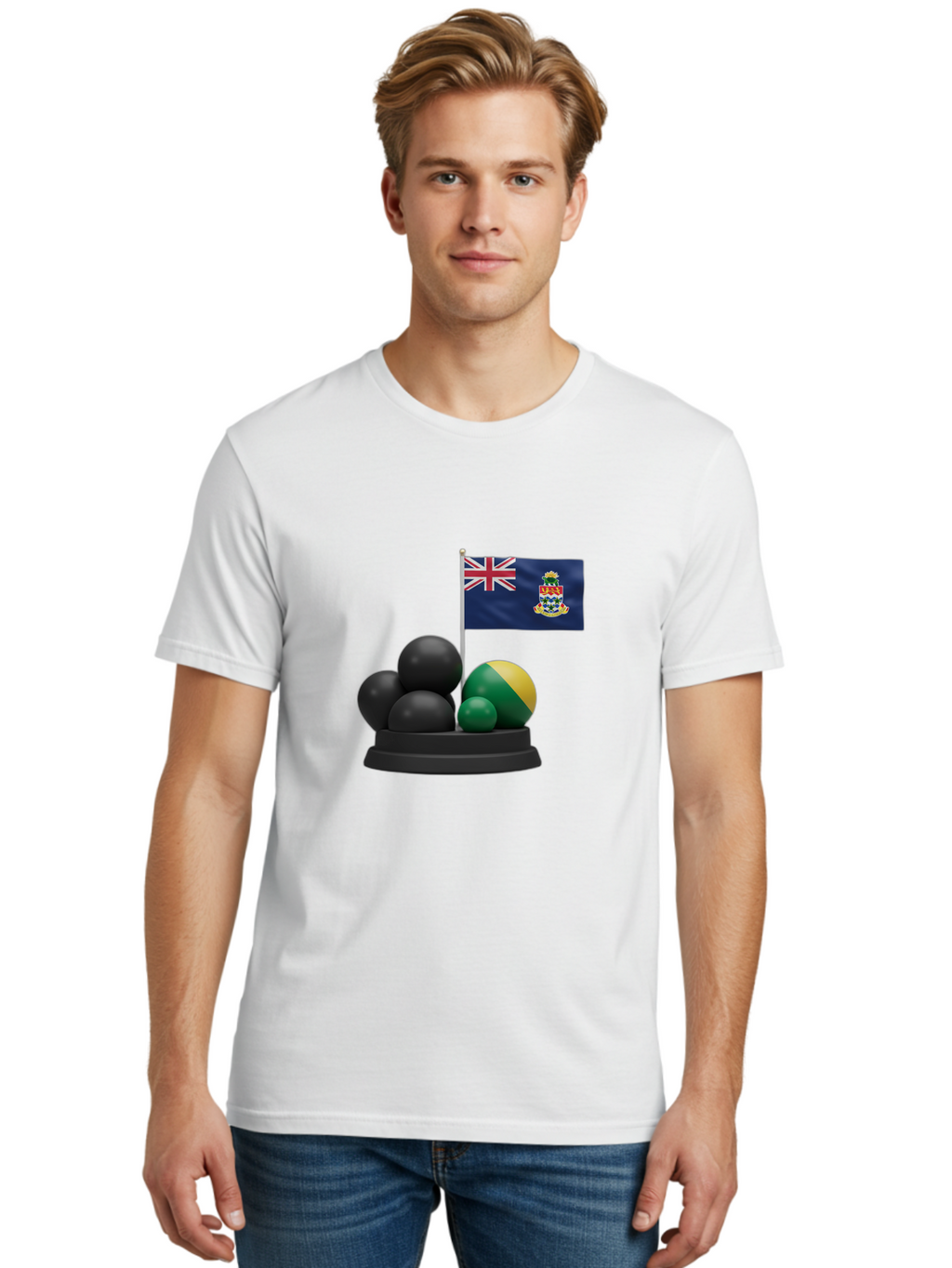 Cayman-Islands-Flag-With-Snooker-Balls Men'S Graphic Tee, 100% Cotton, Comfortable Casual Summer Wear, Machine Washable, Vintage Camera, Old Camera, Antique Camera, Black Camera, Classic Photography, Photography Equipment, Nostalgic Device, Bam001