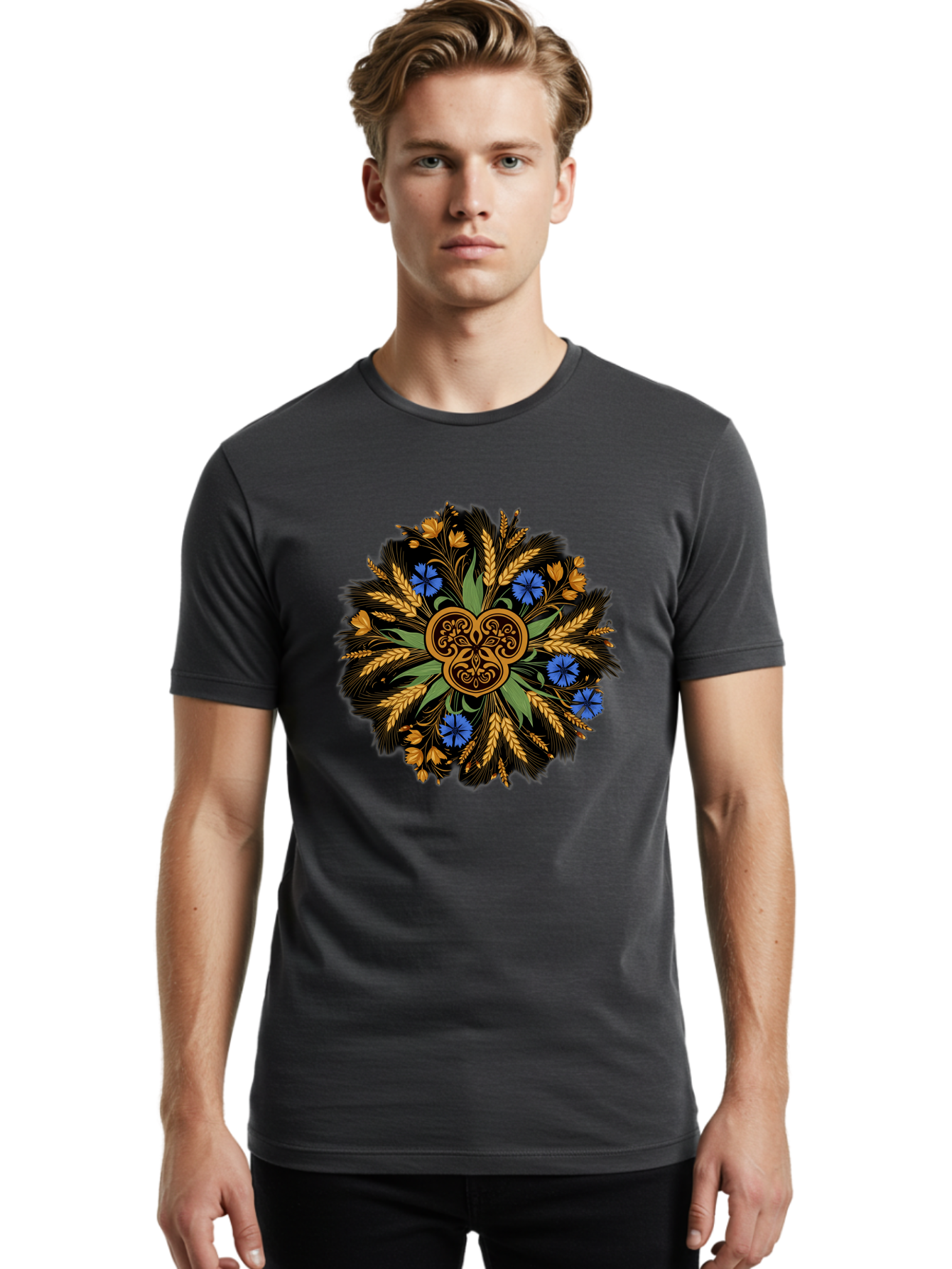 Celtic-Knotwork-Mandala Men'S Graphic Tee, 100% Cotton, Comfortable Casual Summer Wear, Machine Washable, Vintage Camera, Old Camera, Antique Camera, Black Camera, Classic Photography, Photography Equipment, Nostalgic Device, Film Camera, Bam003