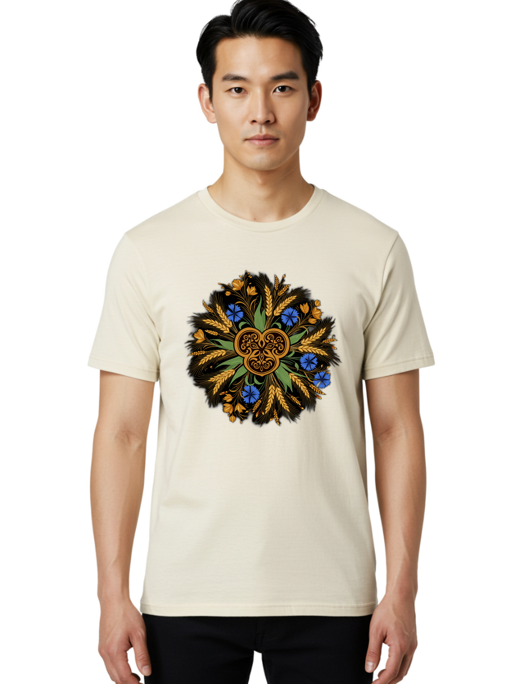 Celtic-Knotwork-Mandala Men'S Graphic Tee, 100% Cotton, Comfortable Casual Summer Wear, Machine Washable, Vintage Camera, Old Camera, Antique Camera, Black Camera, Classic Photography, Photography Equipment, Nostalgic Device, Film Camera, Bam003