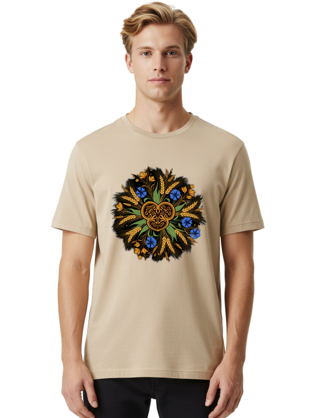 Celtic-Knotwork-Mandala Men'S Graphic Tee, 100% Cotton, Comfortable Casual Summer Wear, Machine Washable, Vintage Camera, Old Camera, Antique Camera, Black Camera, Classic Photography, Photography Equipment, Nostalgic Device, Film Camera, Bam003
