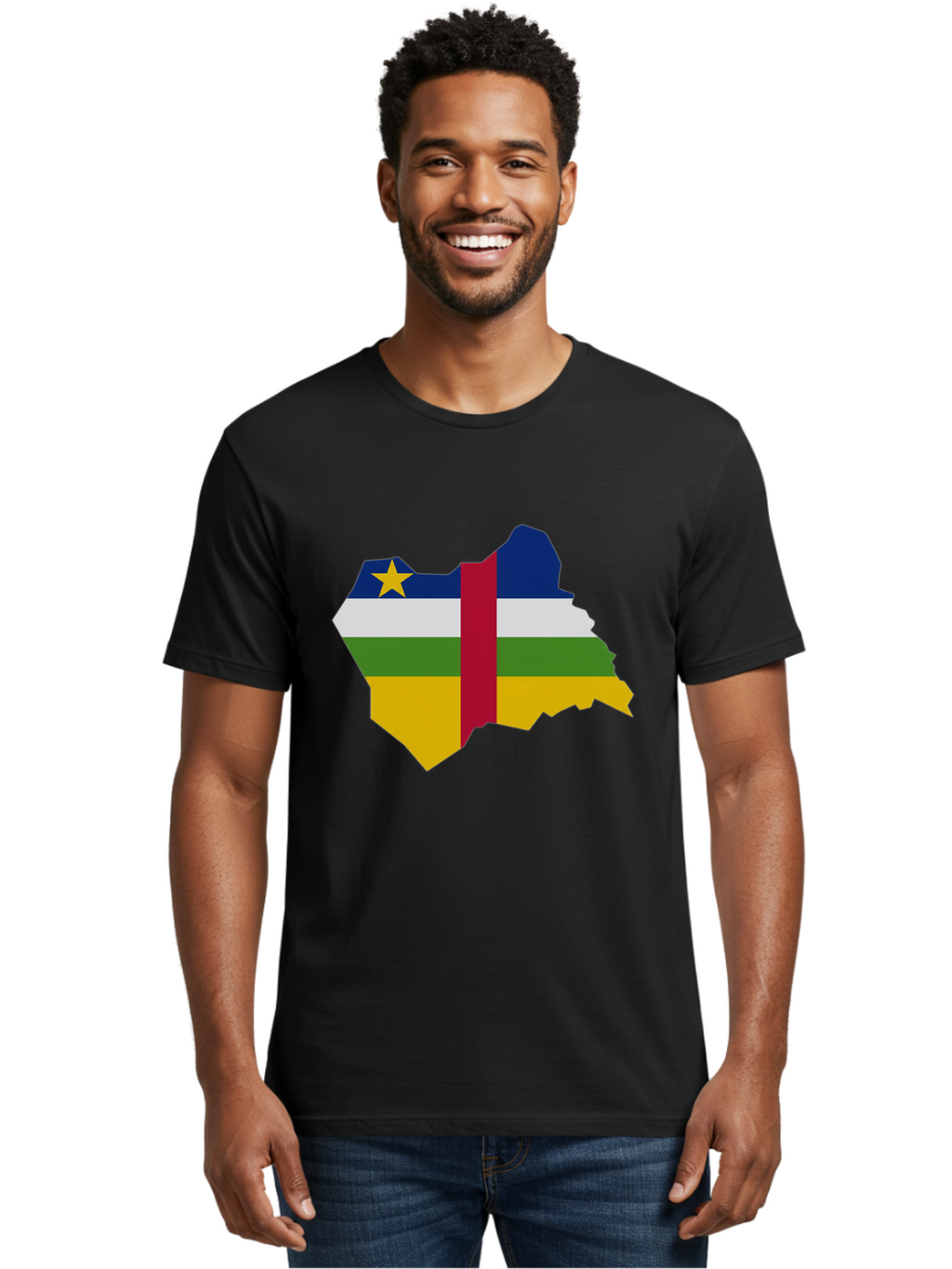 Central-African-Republic-Map-With-Flag Men'S Graphic Tee, 100% Cotton, Comfortable Casual Summer Wear, Machine Washable, Vintage Camera, Old Camera, Antique Camera, Black Camera, Classic Photography, Photography Equipment, Nostalgic Device, Bam005