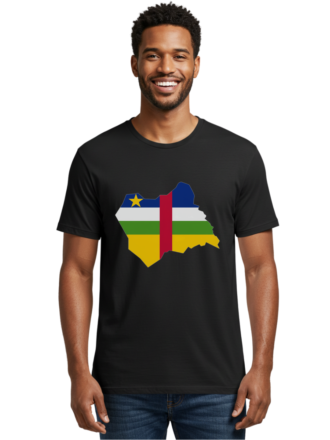 Central-African-Republic-Map-With-Flag Men'S Graphic Tee, 100% Cotton, Comfortable Casual Summer Wear, Machine Washable, Vintage Camera, Old Camera, Antique Camera, Black Camera, Classic Photography, Photography Equipment, Nostalgic Device, Bam005