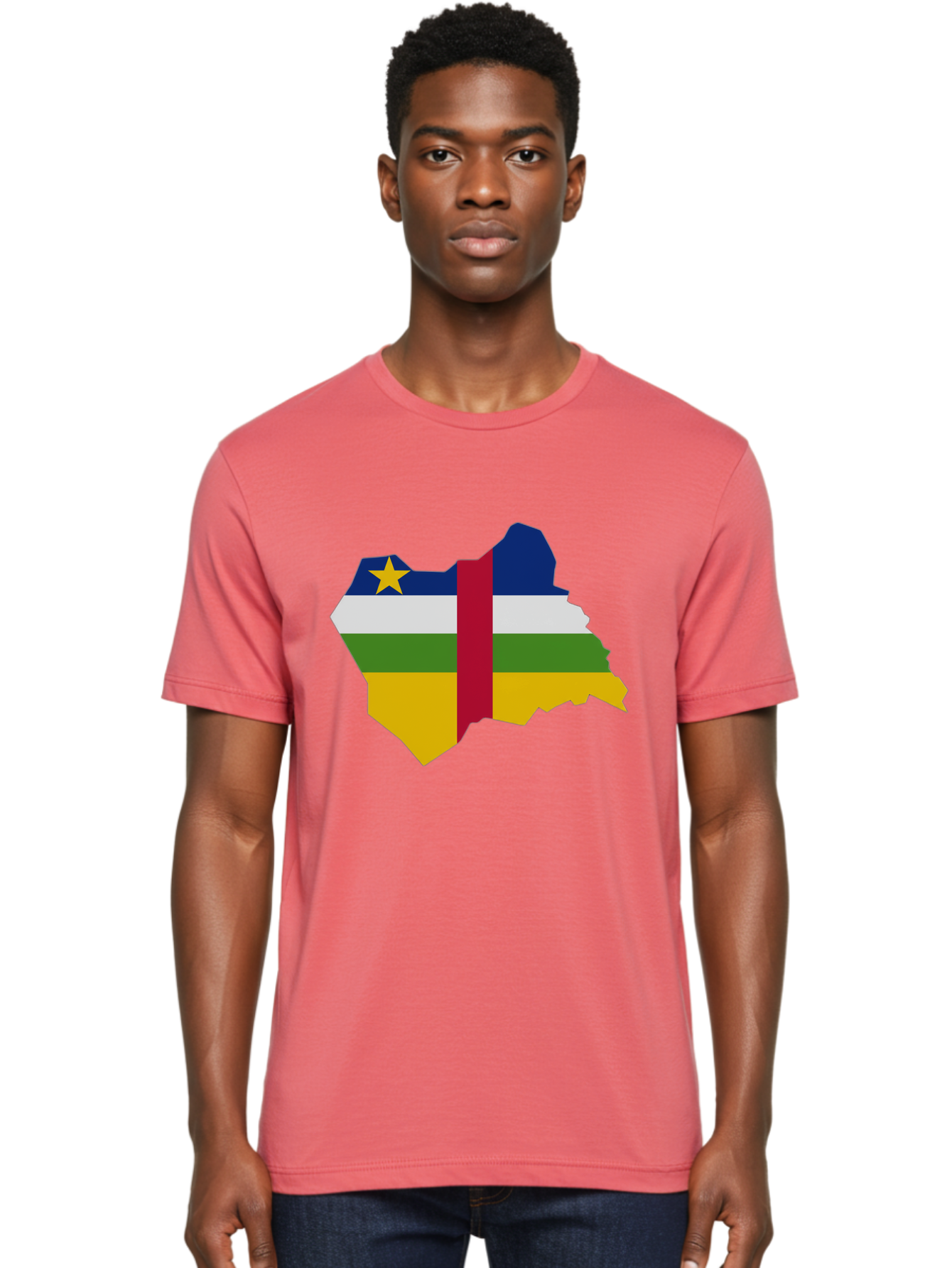 Central-African-Republic-Map-With-Flag Men'S Graphic Tee, 100% Cotton, Comfortable Casual Summer Wear, Machine Washable, Vintage Camera, Old Camera, Antique Camera, Black Camera, Classic Photography, Photography Equipment, Nostalgic Device, Bam005