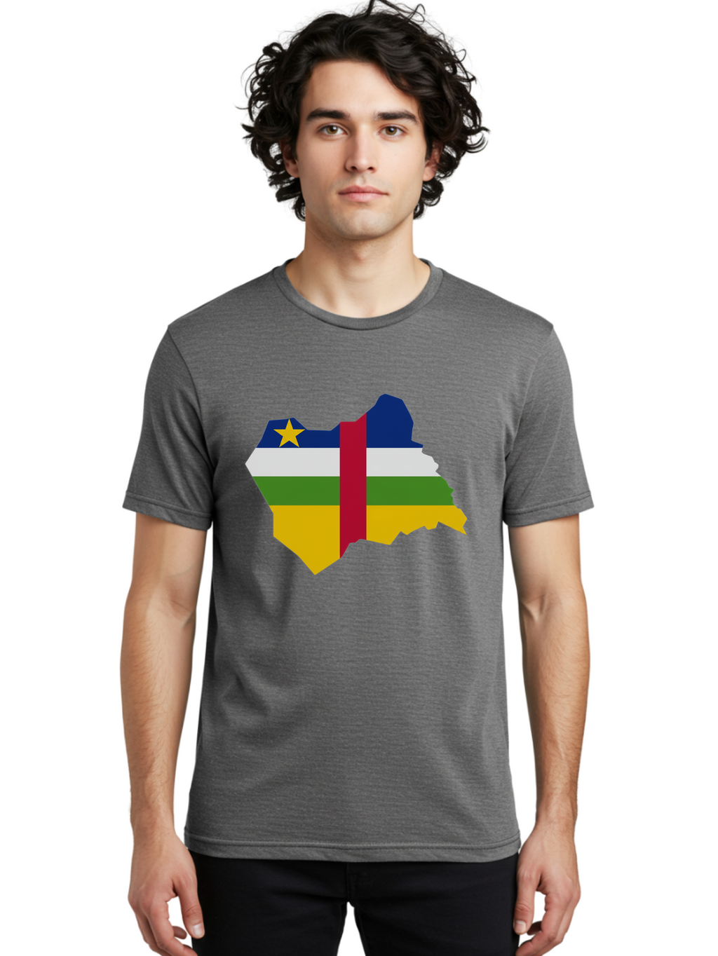 Central-African-Republic-Map-With-Flag Men'S Graphic Tee, 100% Cotton, Comfortable Casual Summer Wear, Machine Washable, Vintage Camera, Old Camera, Antique Camera, Black Camera, Classic Photography, Photography Equipment, Nostalgic Device, Bam005