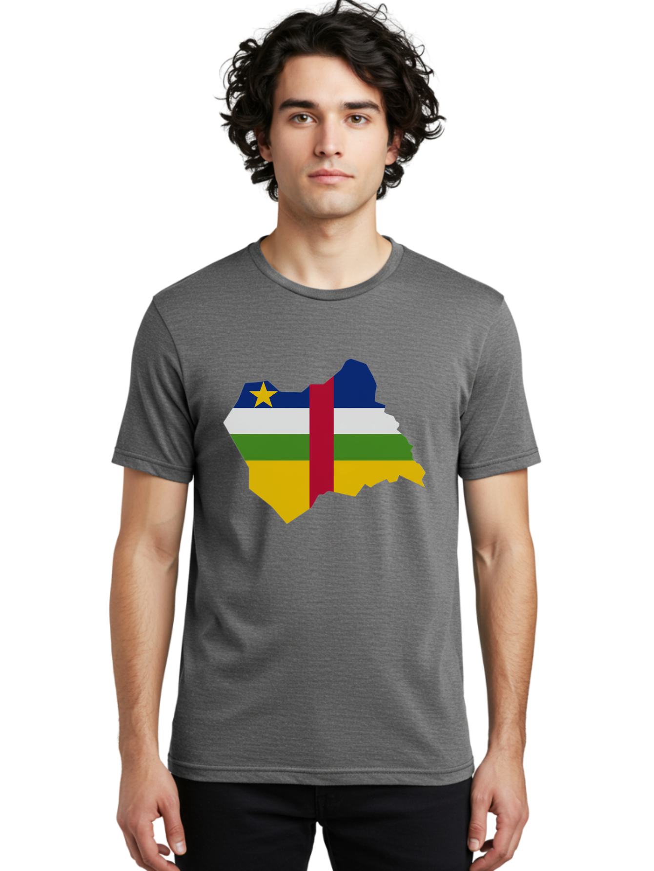 Central-African-Republic-Map-With-Flag Men'S Graphic Tee, 100% Cotton, Comfortable Casual Summer Wear, Machine Washable, Vintage Camera, Old Camera, Antique Camera, Black Camera, Classic Photography, Photography Equipment, Nostalgic Device, Bam005