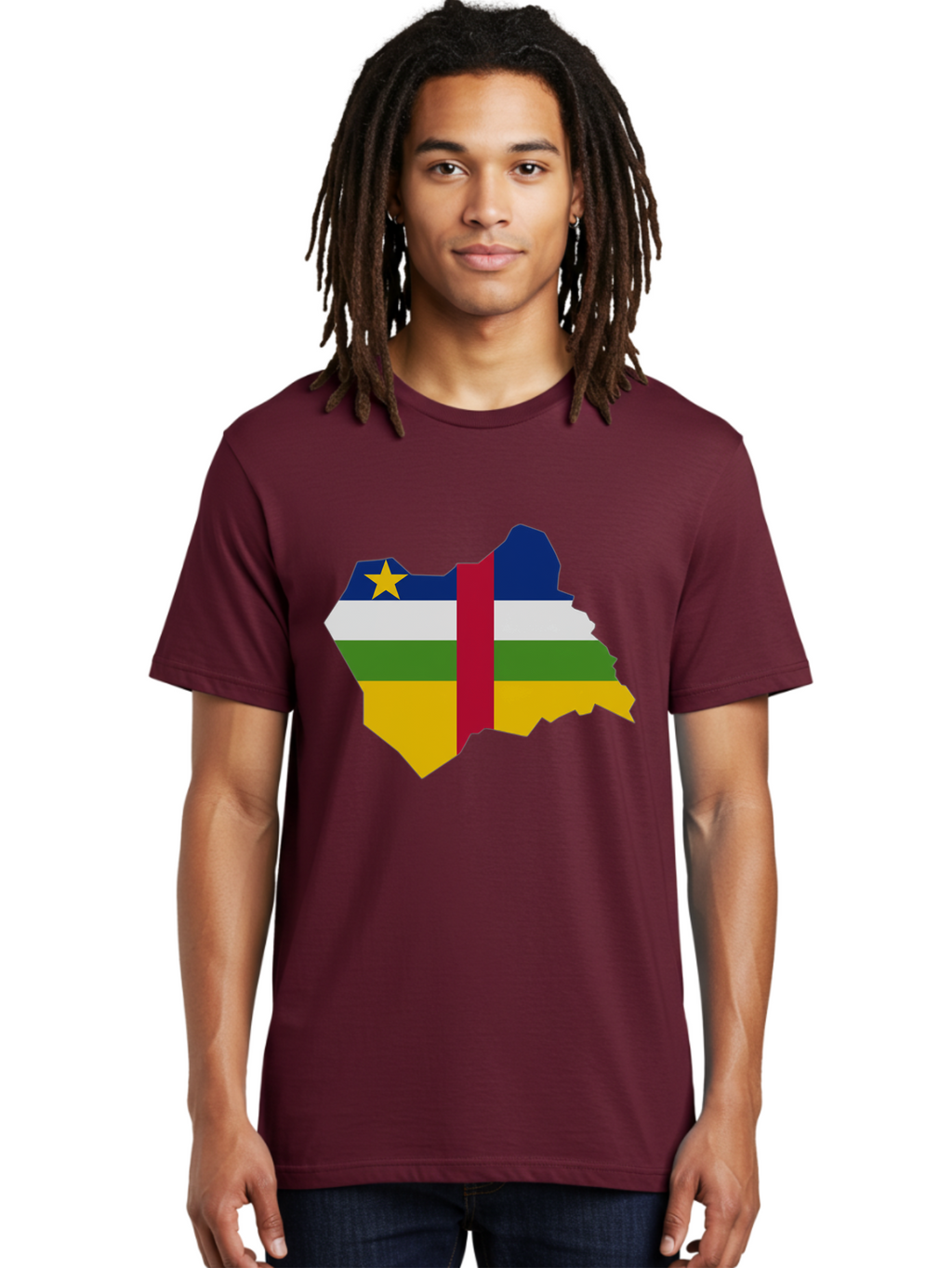 Central-African-Republic-Map-With-Flag Men'S Graphic Tee, 100% Cotton, Comfortable Casual Summer Wear, Machine Washable, Vintage Camera, Old Camera, Antique Camera, Black Camera, Classic Photography, Photography Equipment, Nostalgic Device, Bam005