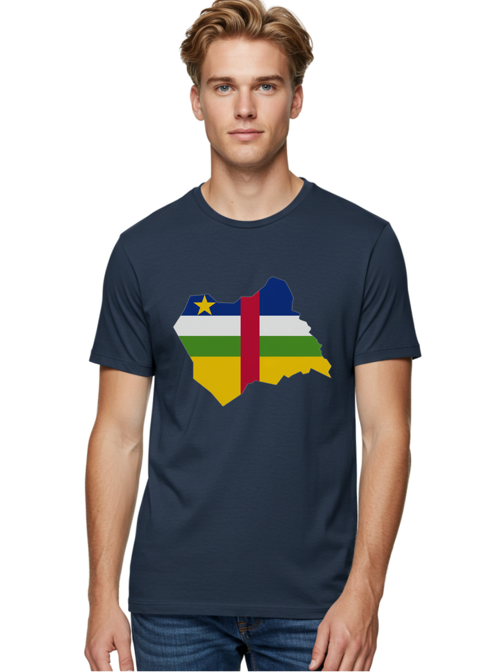 Central-African-Republic-Map-With-Flag Men'S Graphic Tee, 100% Cotton, Comfortable Casual Summer Wear, Machine Washable, Vintage Camera, Old Camera, Antique Camera, Black Camera, Classic Photography, Photography Equipment, Nostalgic Device, Bam005