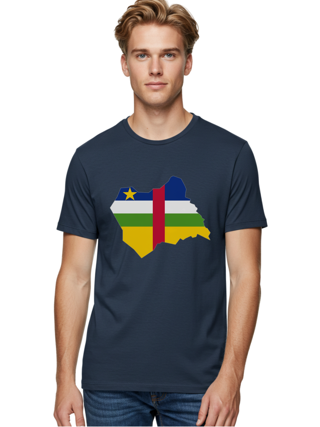 Central-African-Republic-Map-With-Flag Men'S Graphic Tee, 100% Cotton, Comfortable Casual Summer Wear, Machine Washable, Vintage Camera, Old Camera, Antique Camera, Black Camera, Classic Photography, Photography Equipment, Nostalgic Device, Bam005