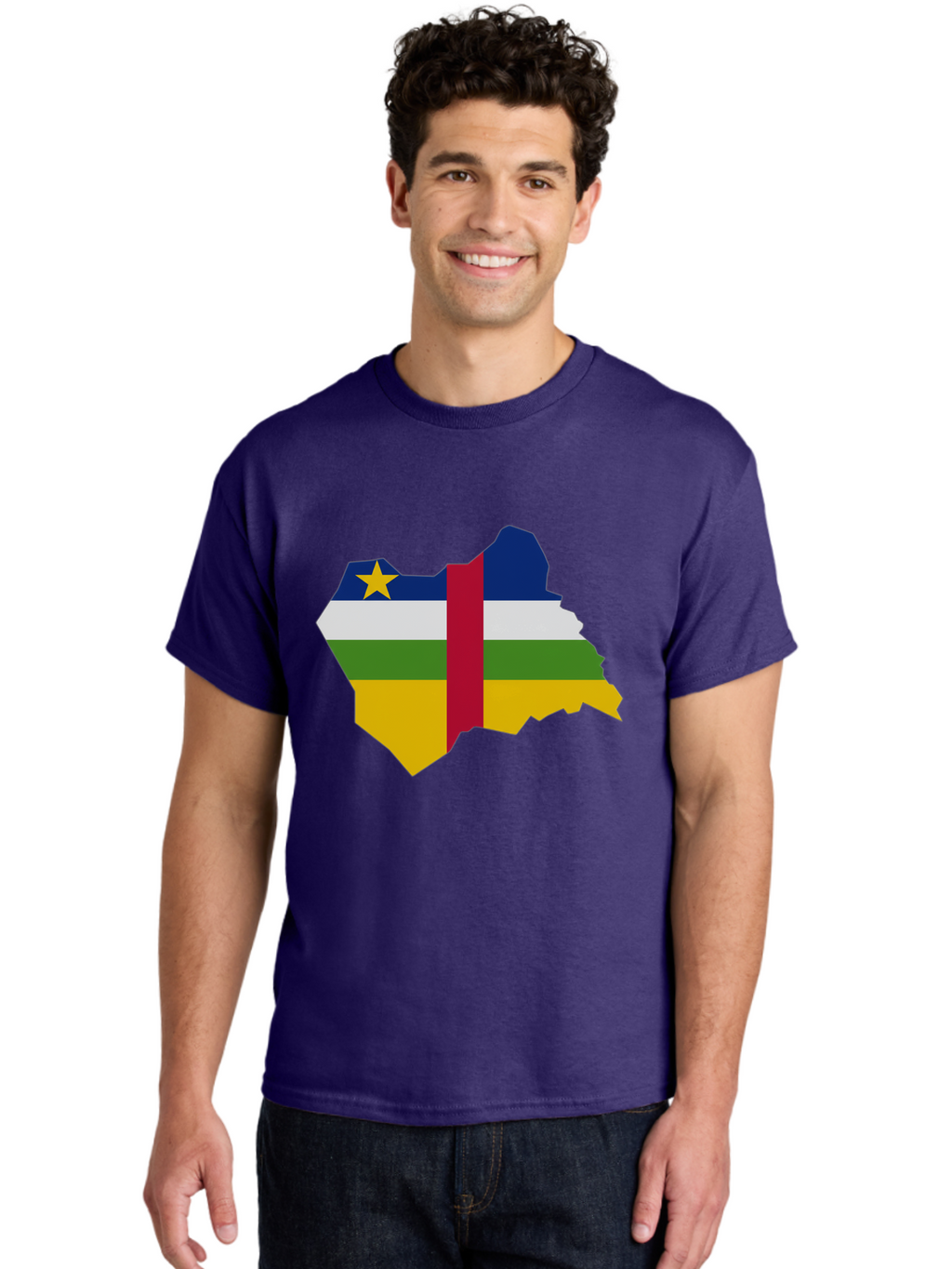 Central-African-Republic-Map-With-Flag Men'S Graphic Tee, 100% Cotton, Comfortable Casual Summer Wear, Machine Washable, Vintage Camera, Old Camera, Antique Camera, Black Camera, Classic Photography, Photography Equipment, Nostalgic Device, Bam005
